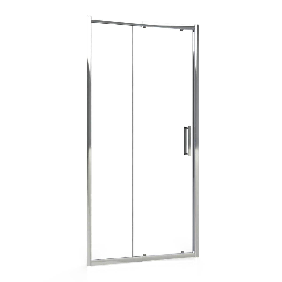 Porta doccia scorrevole Slimline, L 130-140 cm x H 195 cm x SP 6 mm, profilo cromo - 4