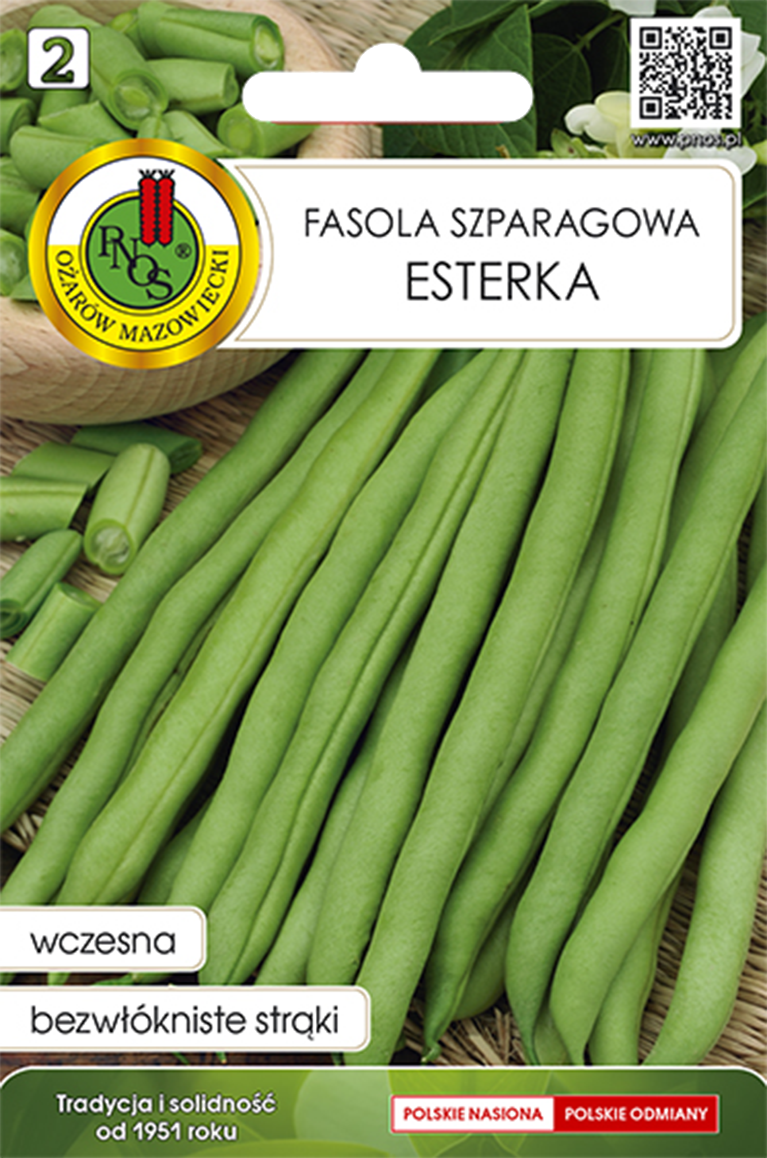 Fasola szparagowa karłowa Esterka nasiona Pnos