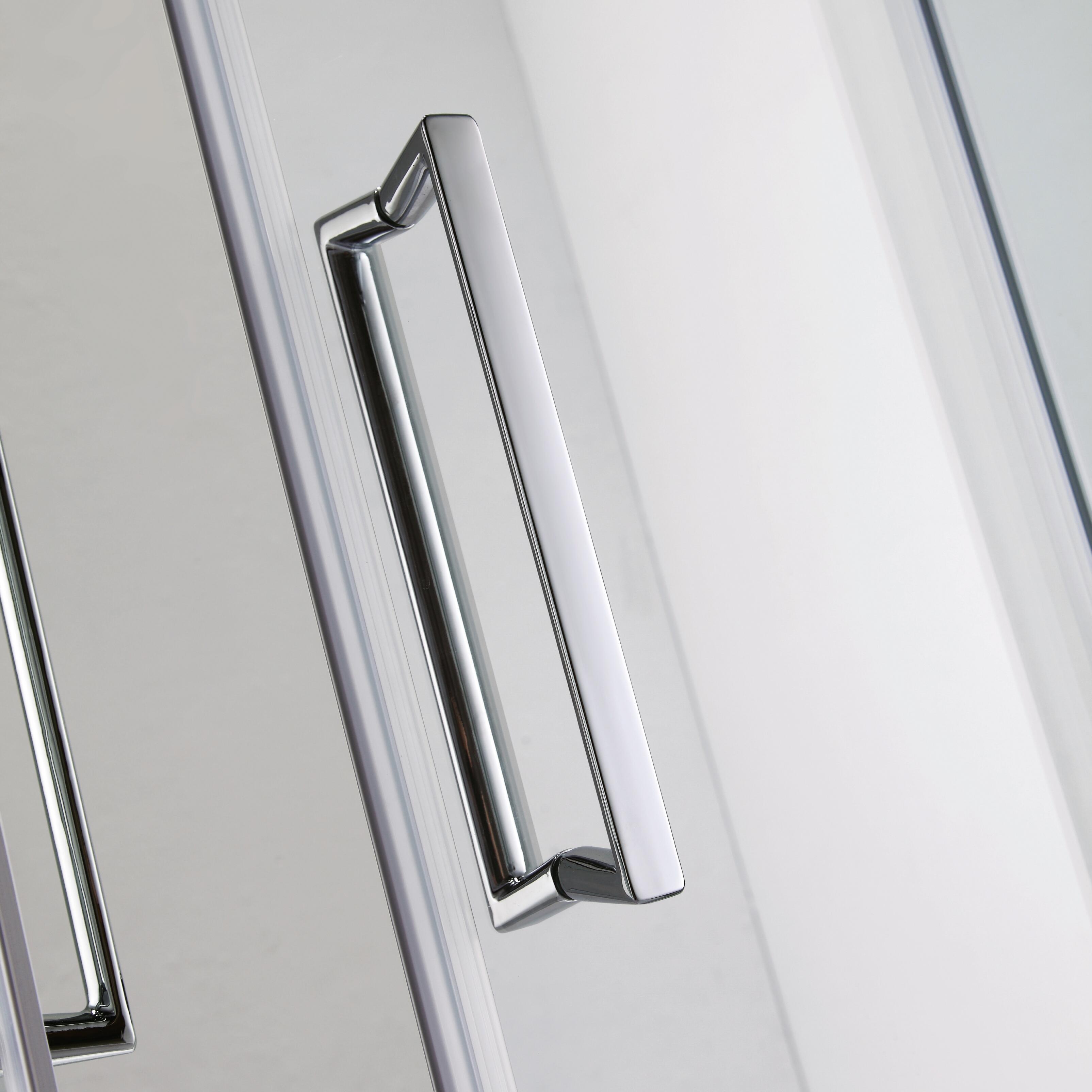 Porta doccia scorrevole Slimline, L 130-140 cm x H 195 cm x SP 6 mm, profilo cromo - 5