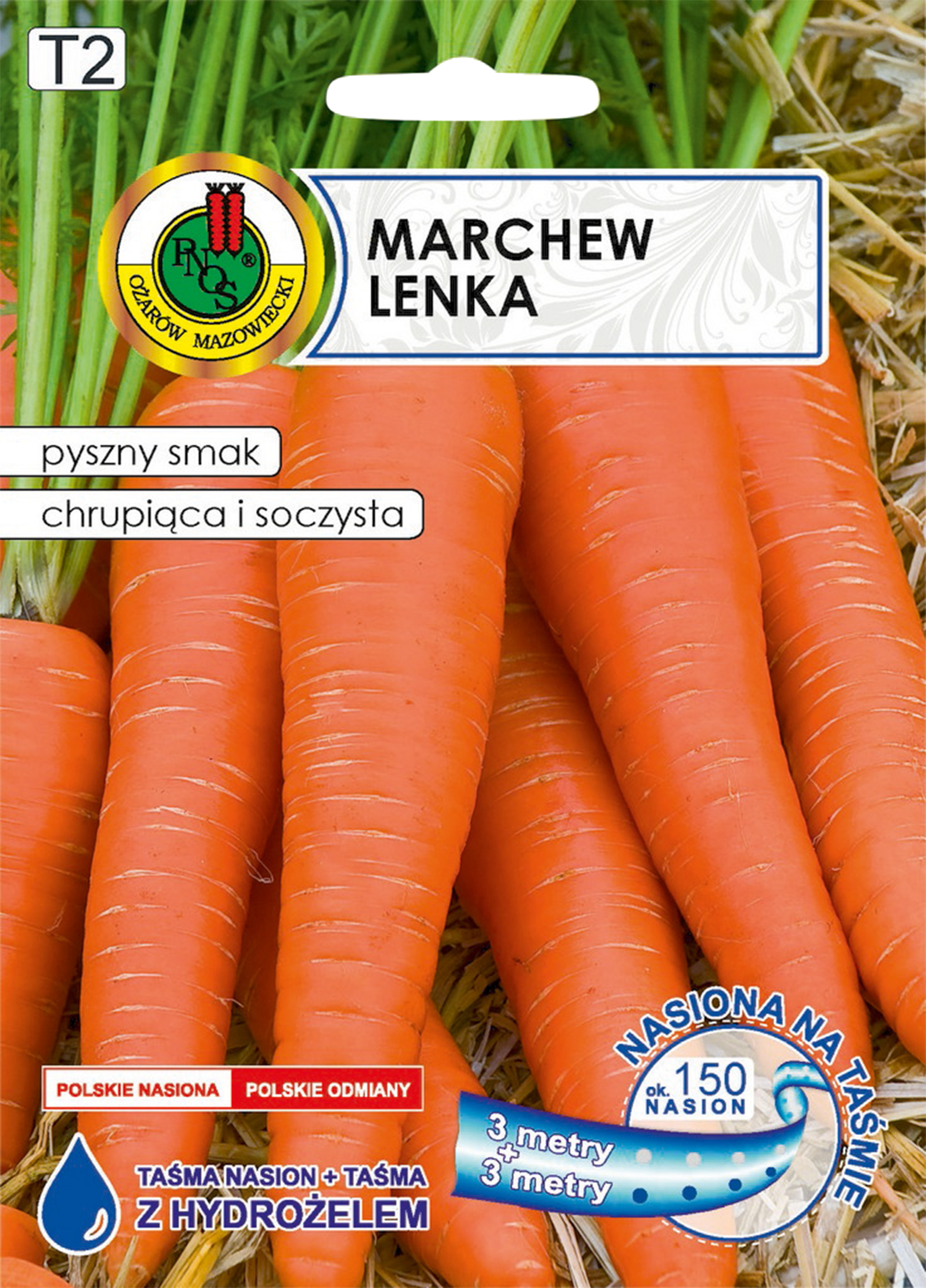 Marchew jadalna Lenka nasiona na taśmie 6m Pnos