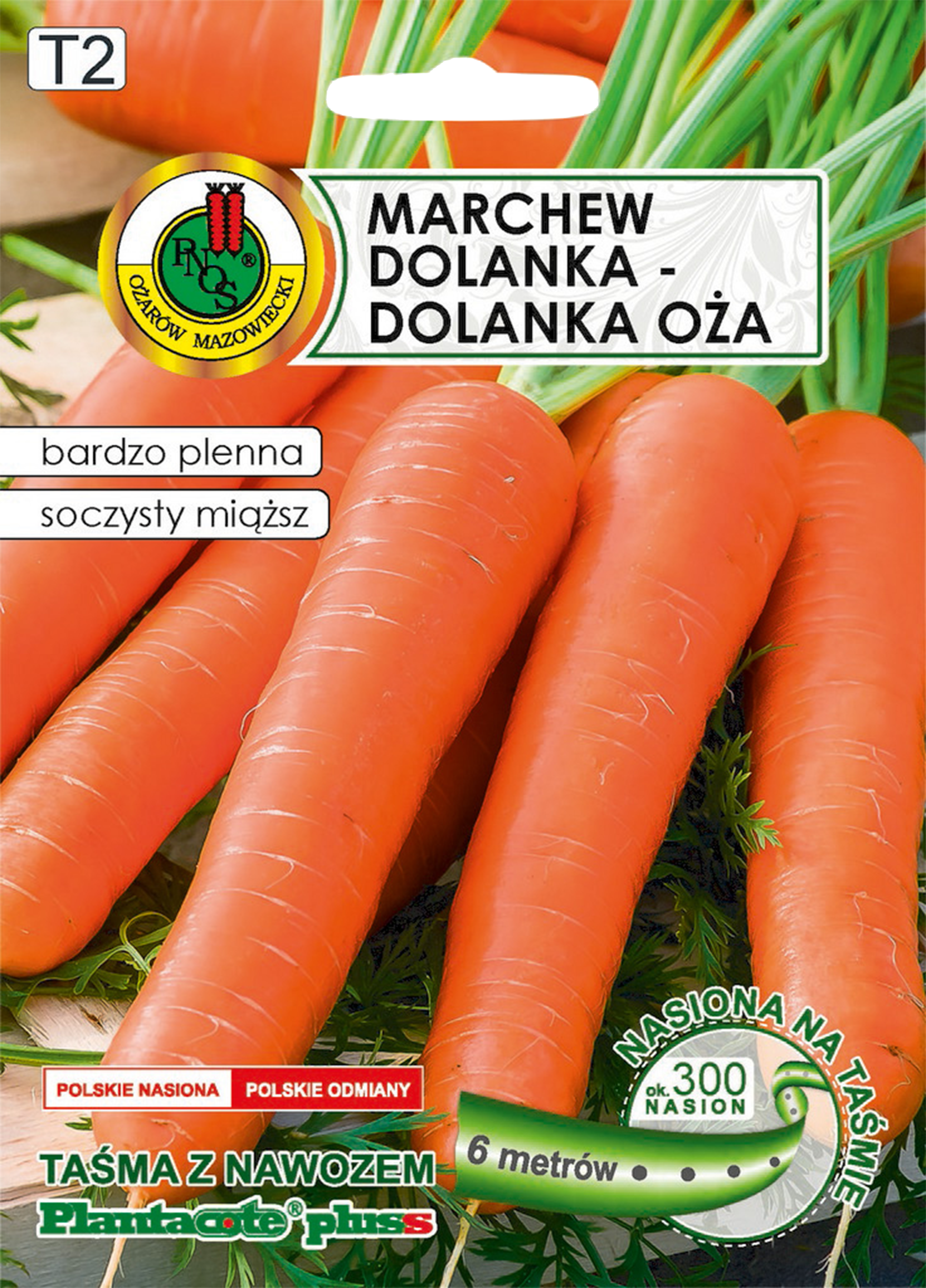 Marchew jadalna Dolanka nasiona na taśmie 6m Pnos