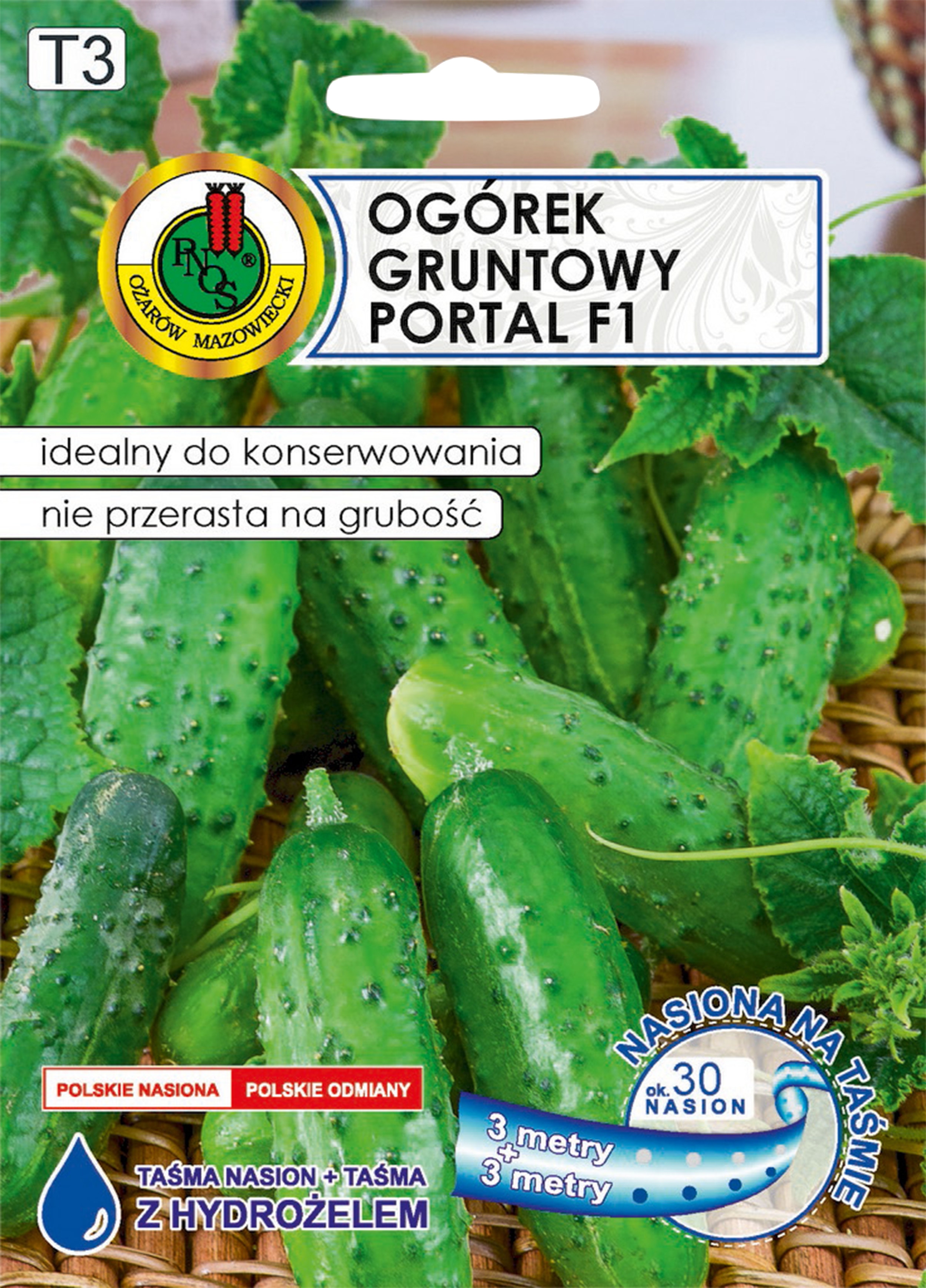 Ogórek gruntowy Portal F1 nasiona na taśmie 6 mPnos