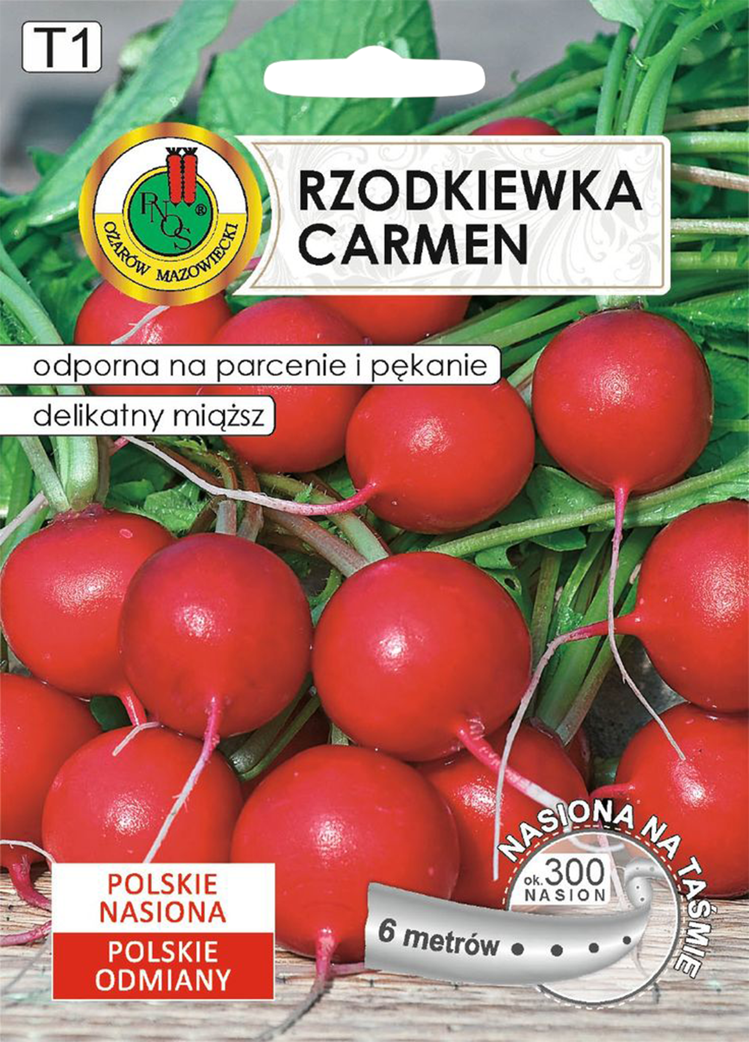 Rzodkiewka Carmen nasiona na taśmie 6 m Pnos