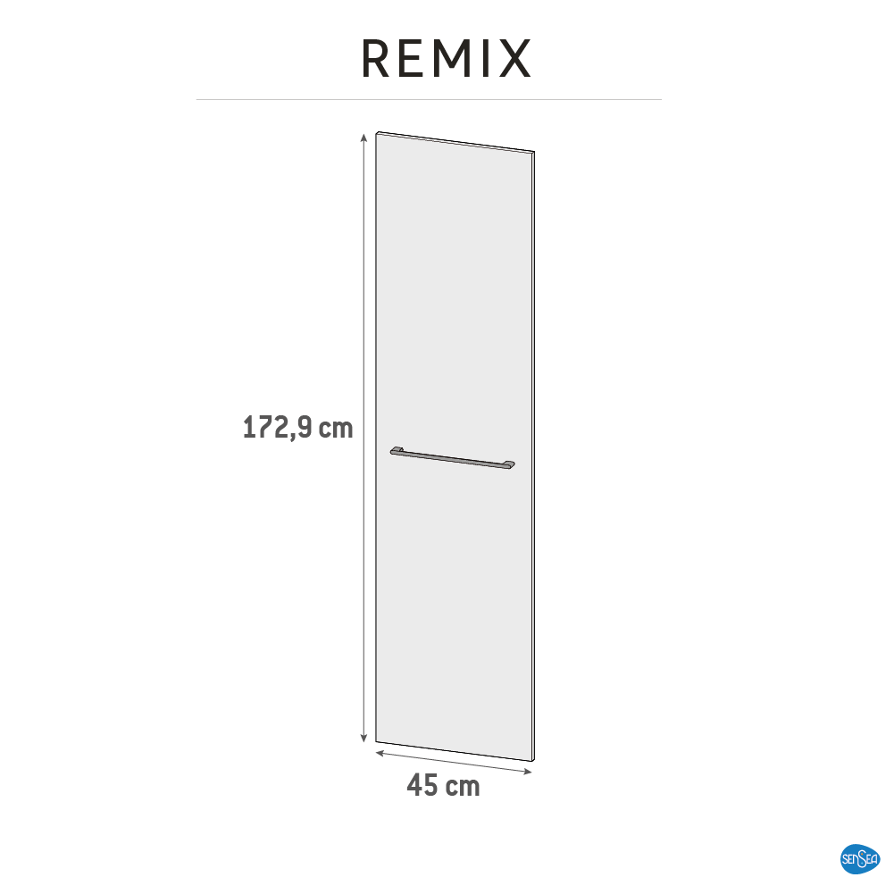 Anta mobile da bagno rovere SENSEA L 45 x H 172.9 x Sp 1.8 cm - 12