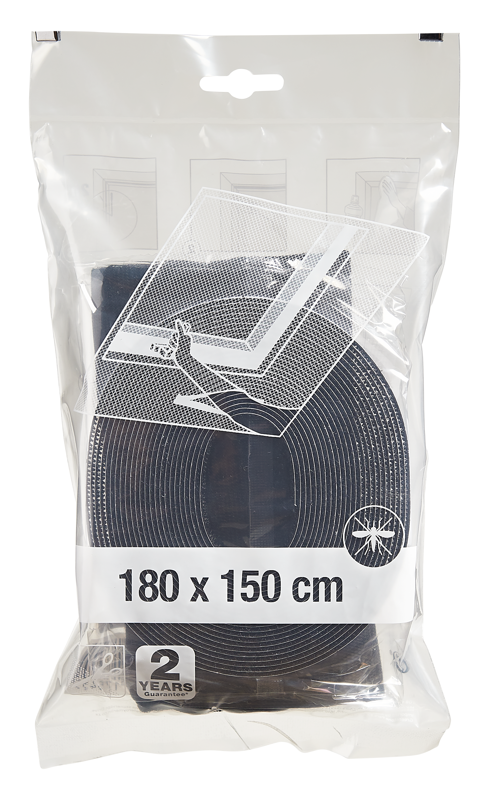 Moskitiera na okno dachowe 180x150 cm Czarna