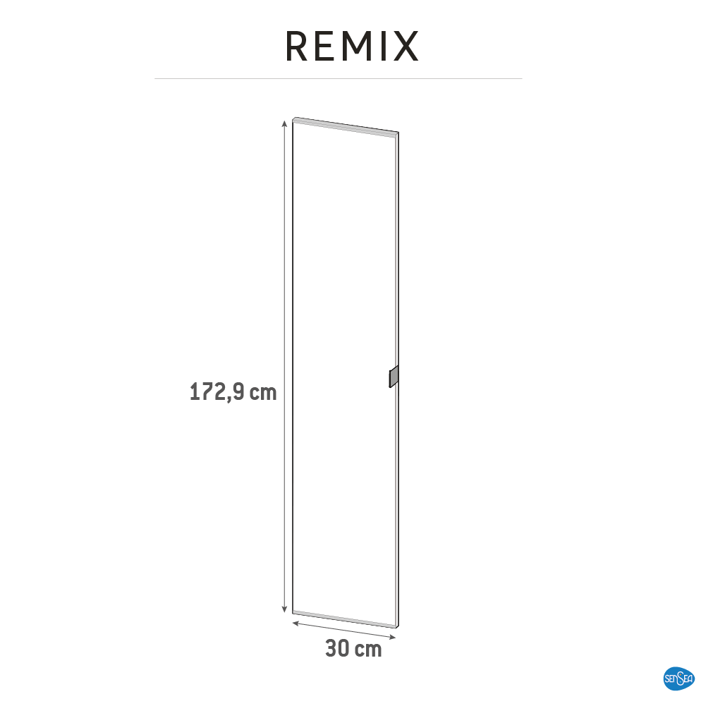 Anta mobile da bagno specchio SENSEA L 30 x H 172.9 x Sp 1.8 cm - 13