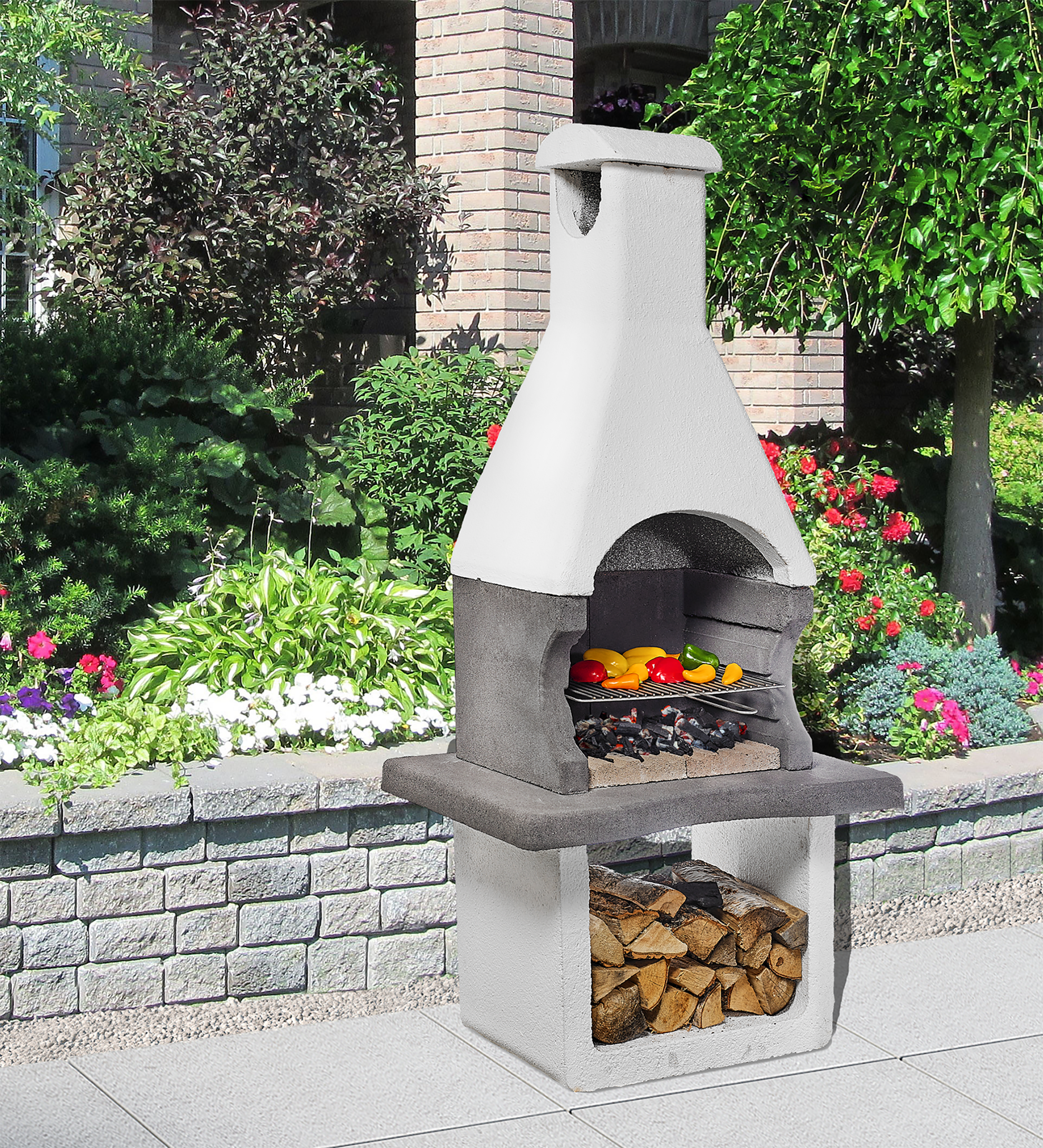 Grill ogrodowy betonowy Stockholm 2 95x58x183 cm - 3