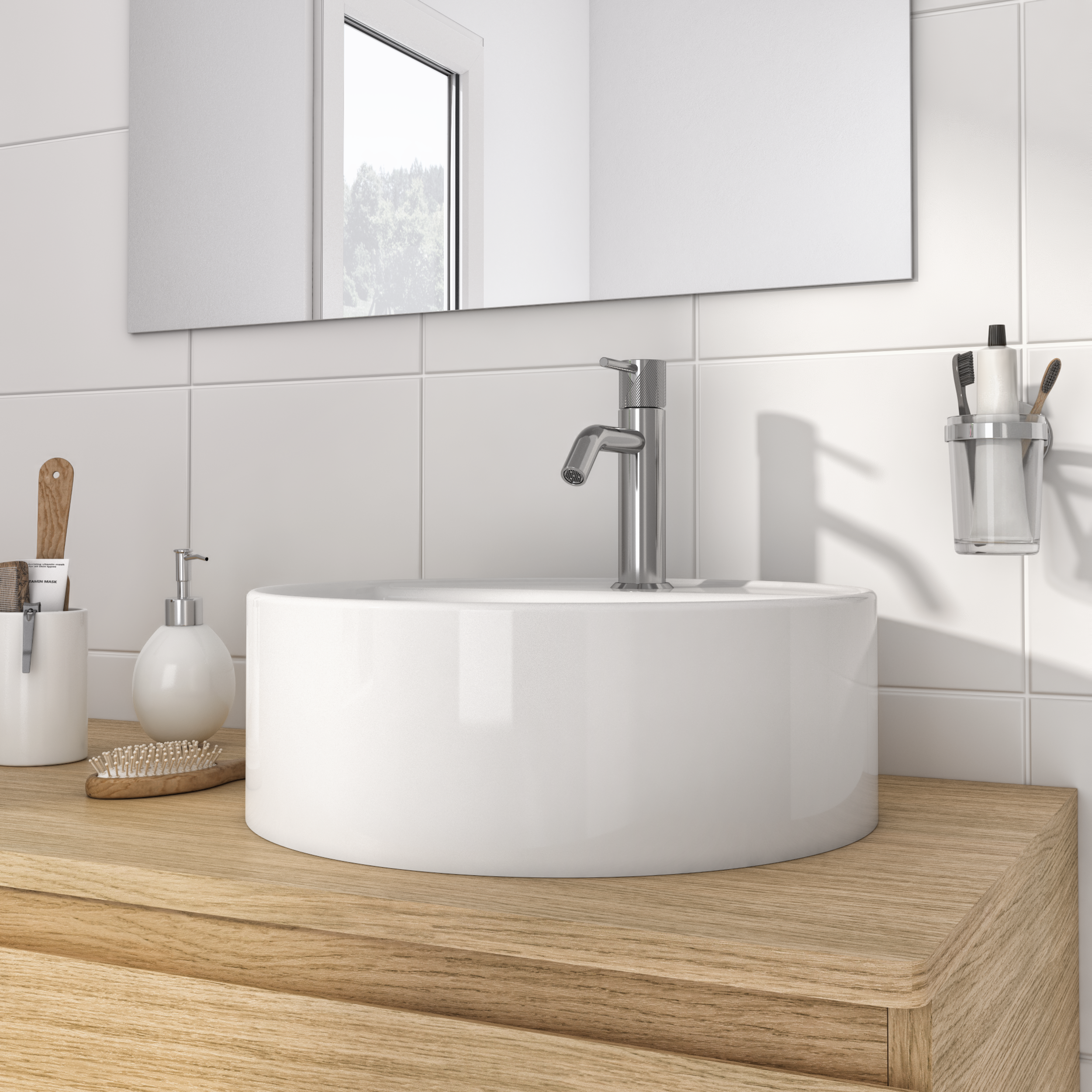 Umywalka ceramiczna nablatowa Easca 41 Sensea - 5