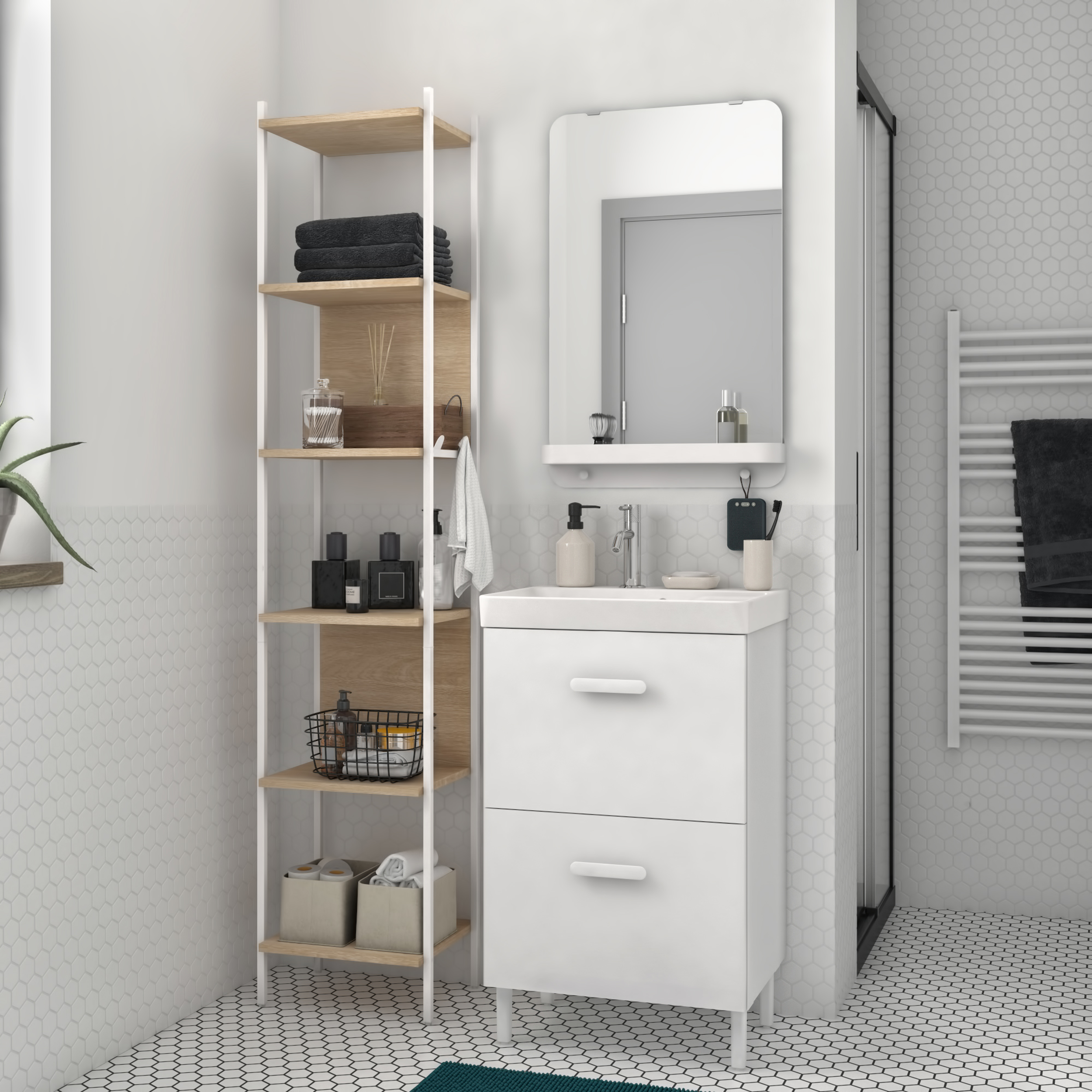 Lustro bez oświetlenia Easy 50 X 79 Sensea - 11