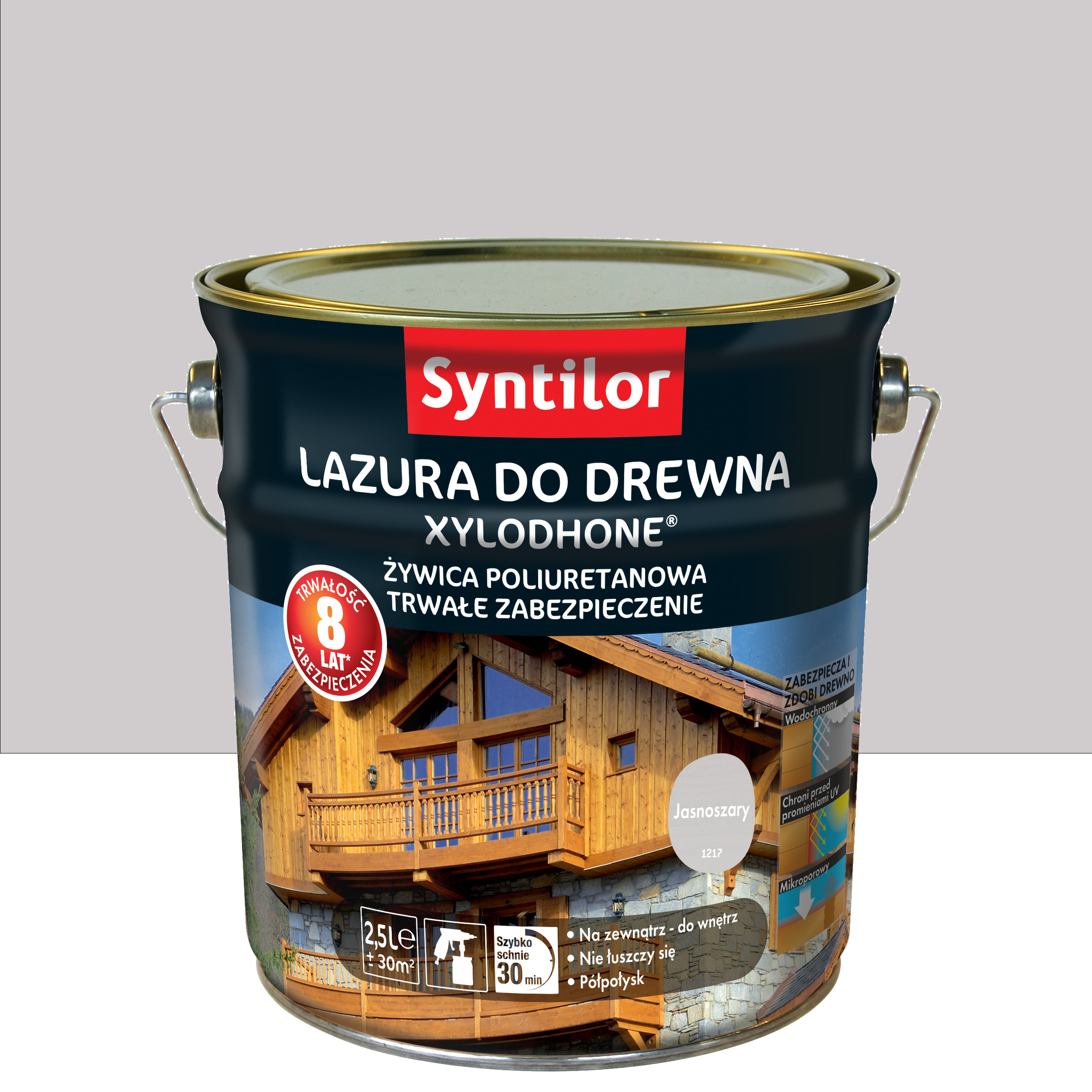 Lazura do drewna Xylodhone HP 2.5 l Jasnoszary Syntilor