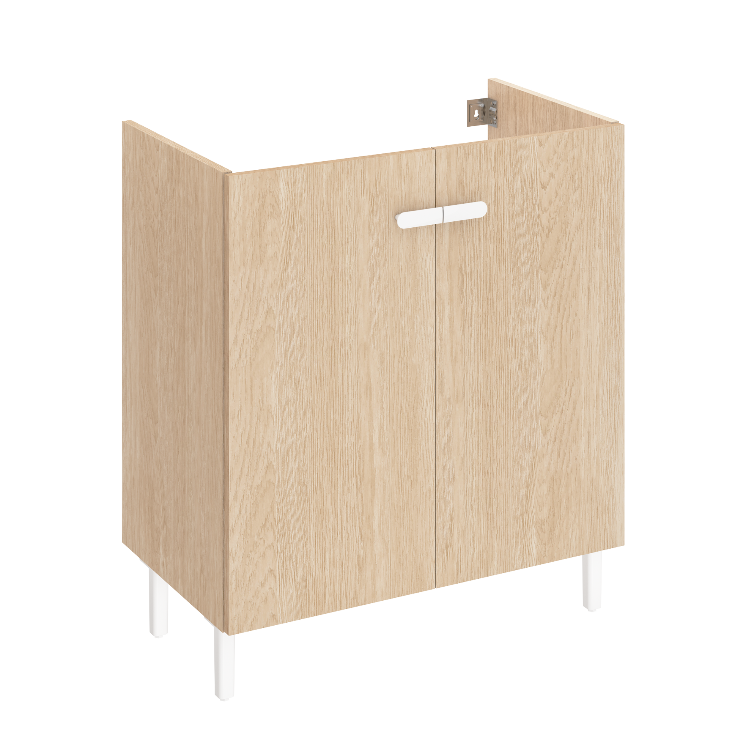 Mobile da bagno a terra L 70 x H 80 x P 40 cm rovere laccato opaco, 2 ante SENSEA Easy - 9