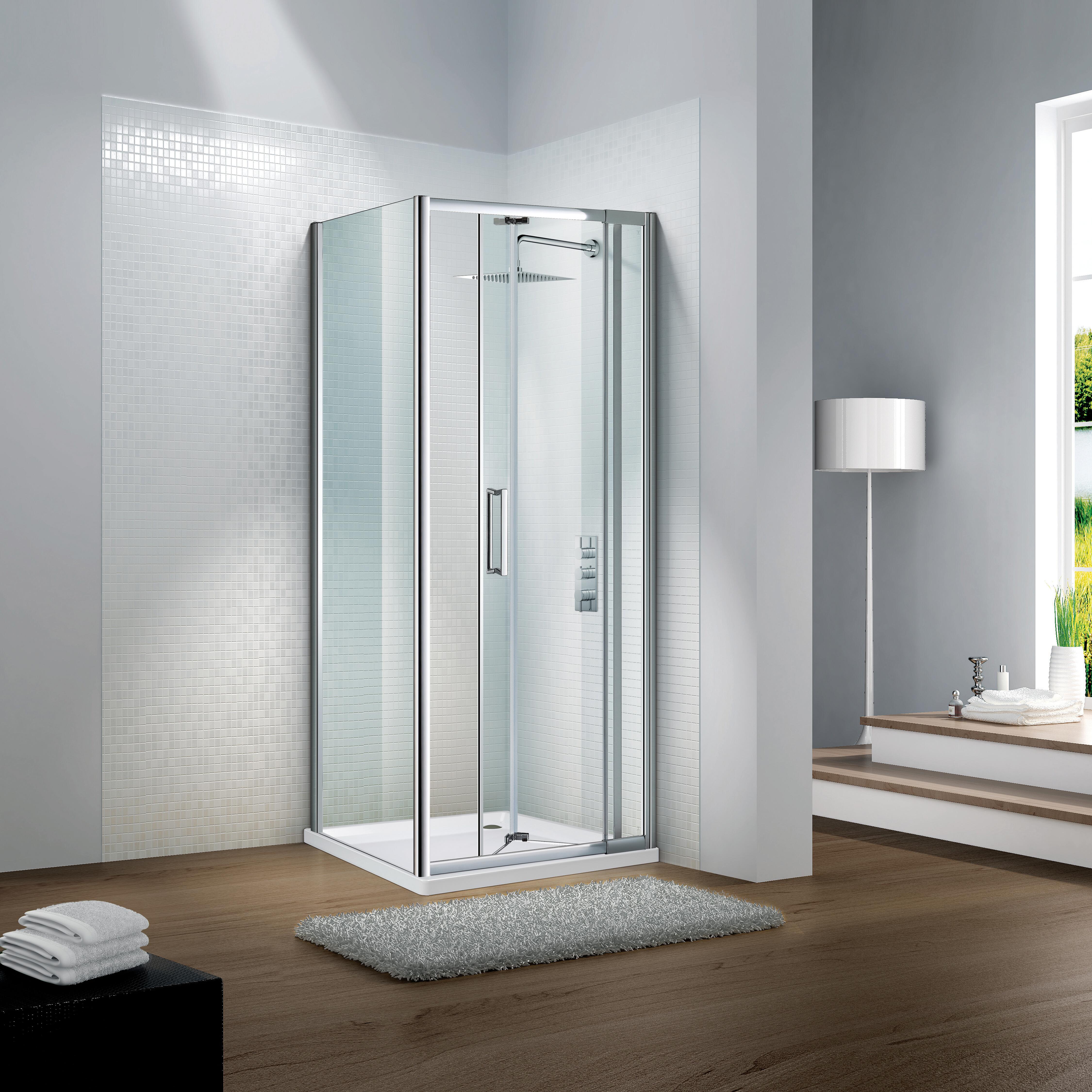 Pannello laterale per box doccia Slimline L 70 x H 195cm, Sp. 6 mm vetro vetro senza finitura / trasparente profilo in alluminio argento anodizzato - 2