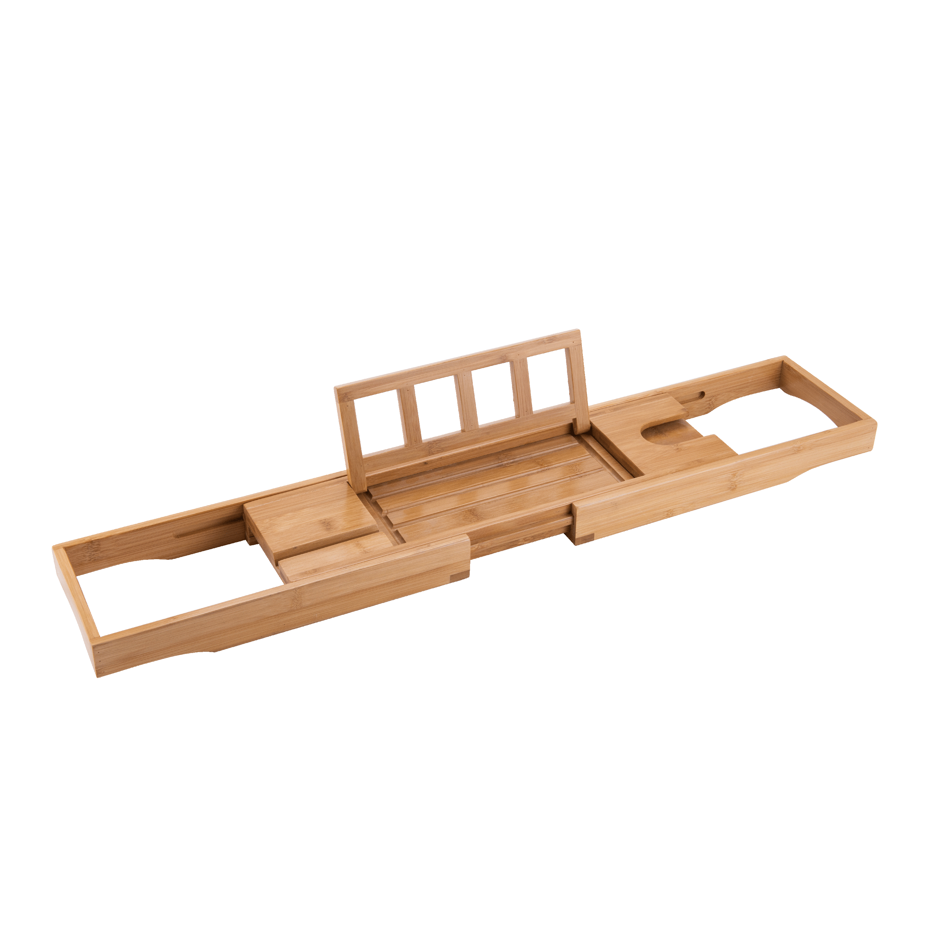 Estante para el baño de bambú beige 67.5x15x4.5cm