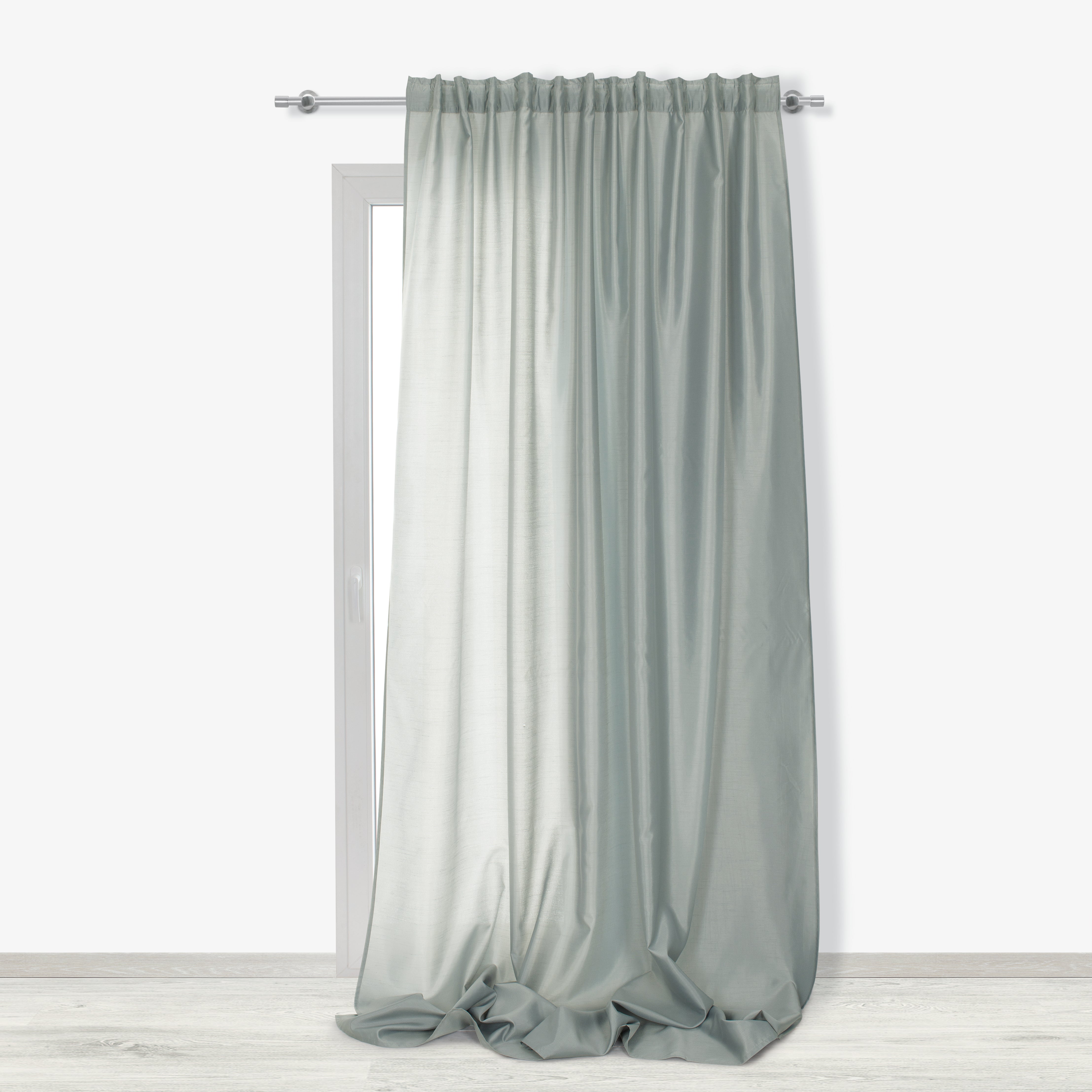 Tenda INSPIRE Silka grigio, fettuccia e passanti nascosti 200x280 cm - 2