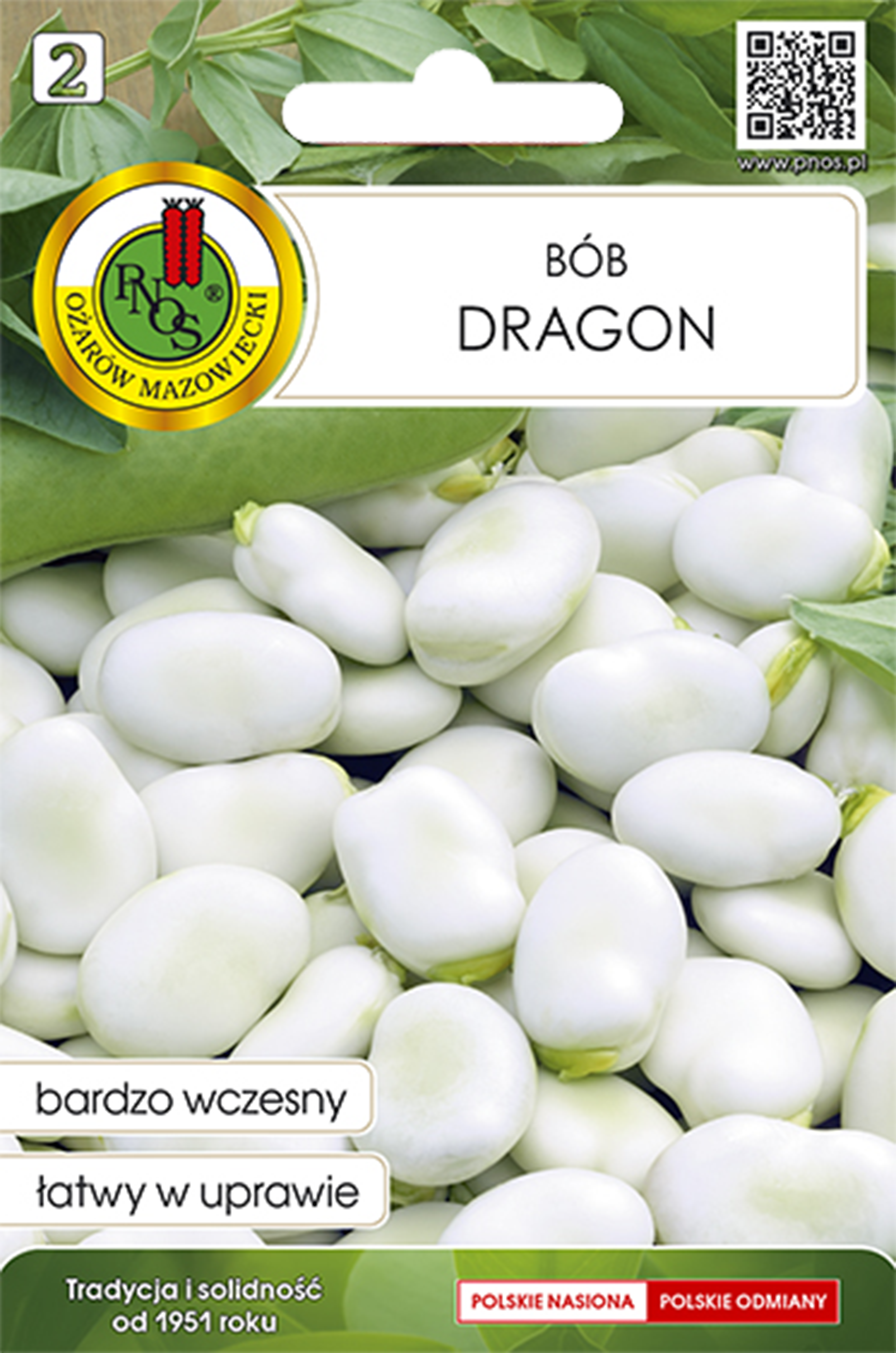 Bób ogrodowy Dragon nasiona Pnos
