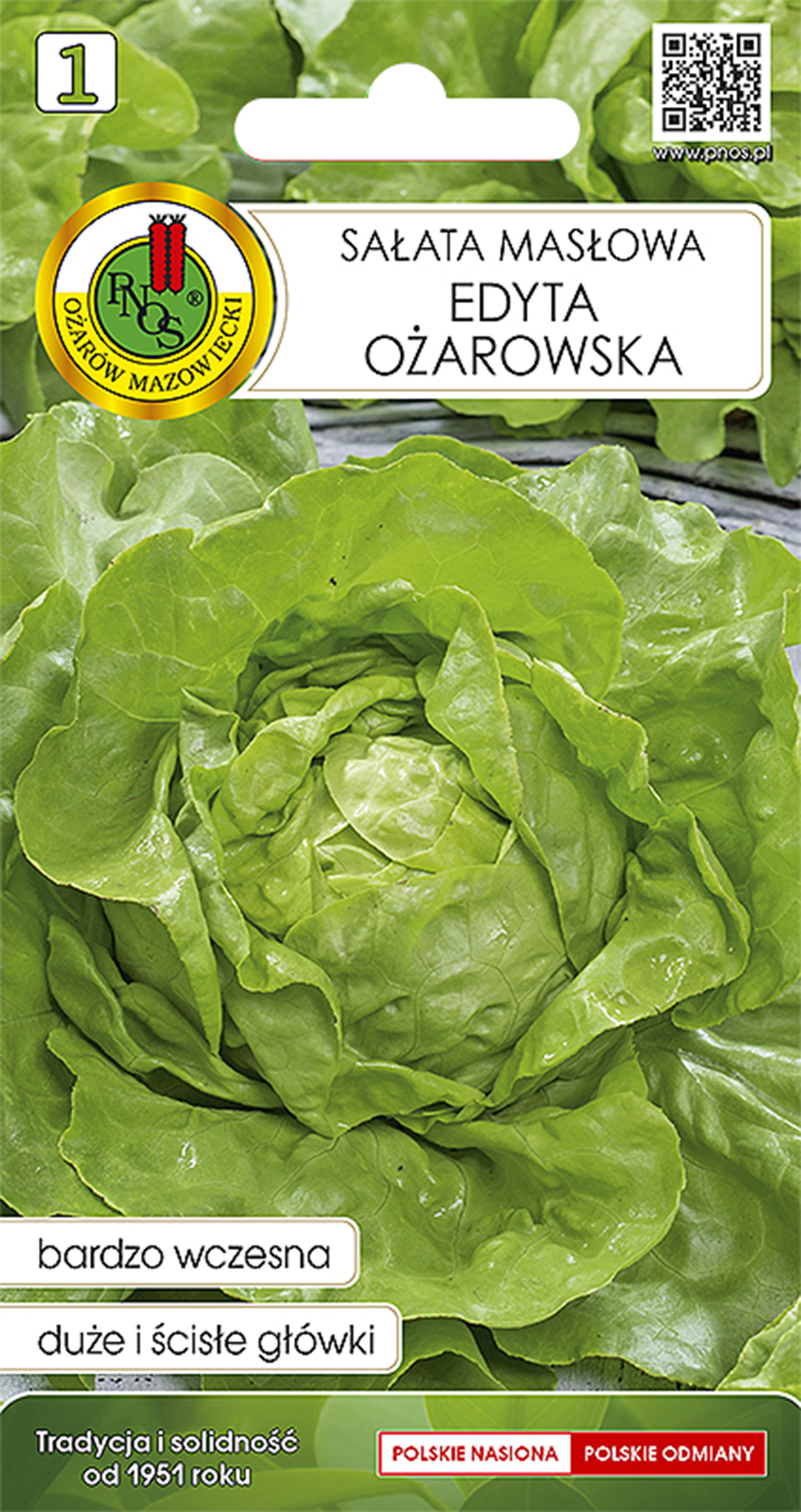 Sałata masłowa głowiasta Edyta nasiona Pnos