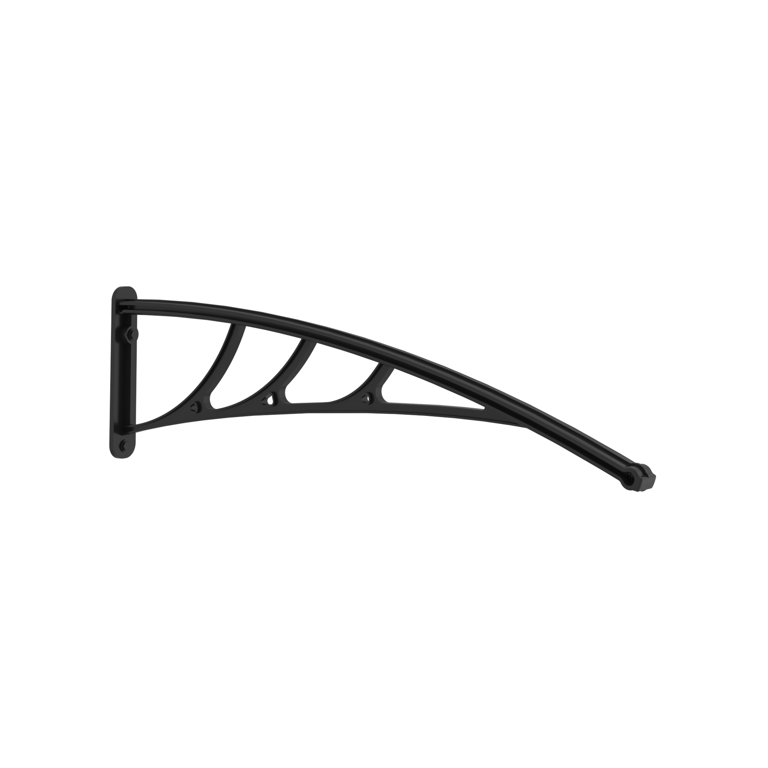 Pensilina in resina trasparente L 120 x P 100 cm struttura nero - 4