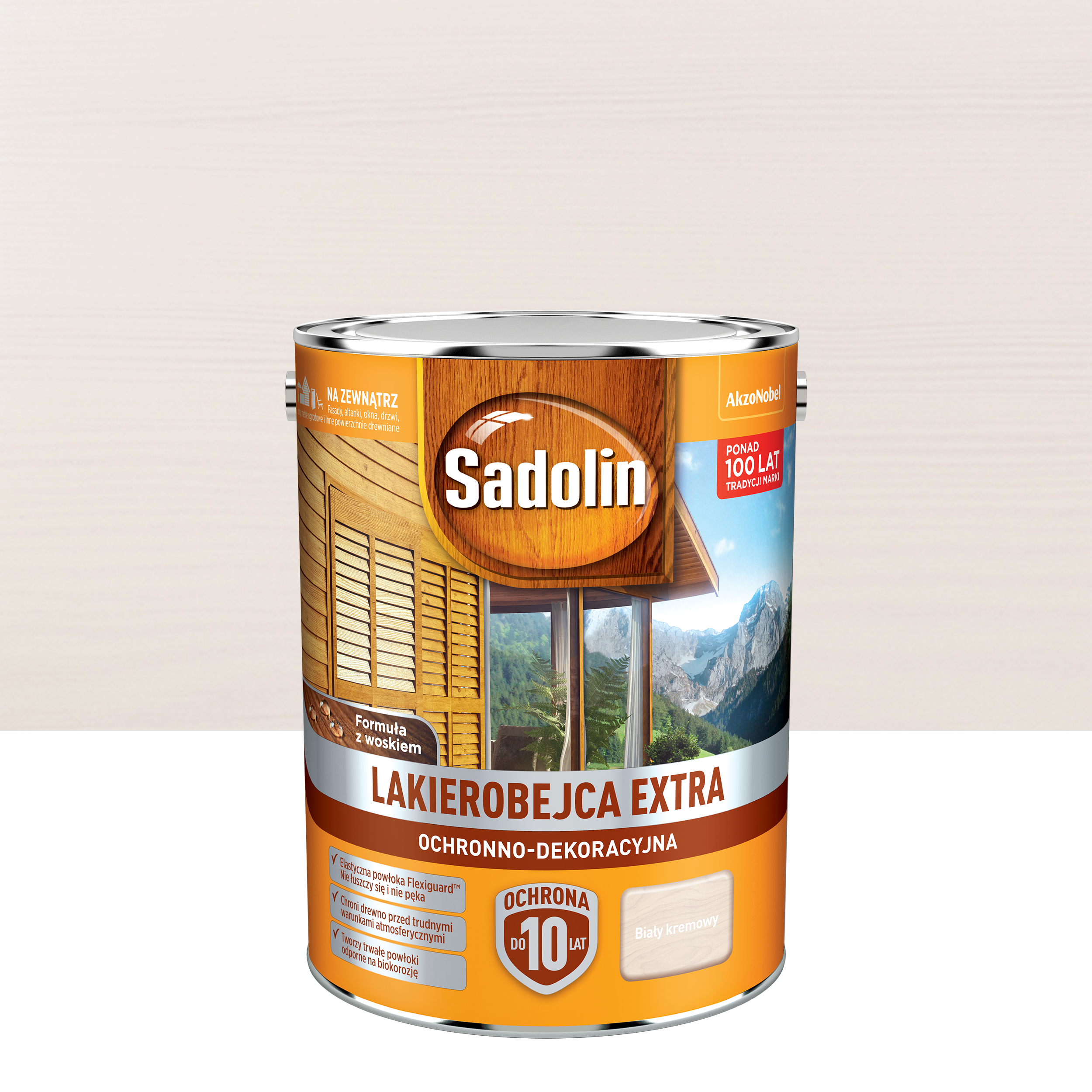 Lakierobejca do drewna Extra 5 l Biały kremowy Sadolin