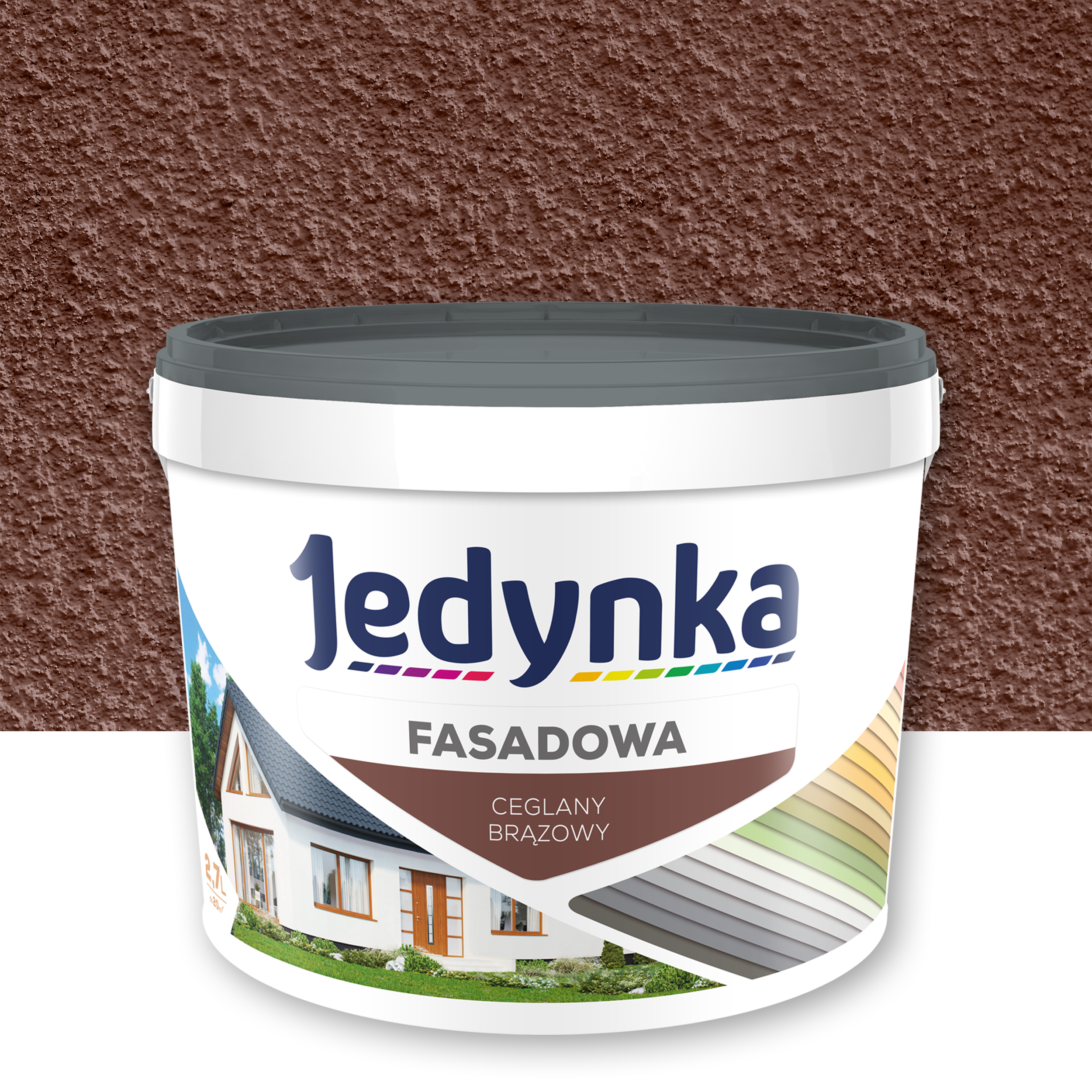 Farba fasadowa 9 l Ceglany brązowy Jedynka - 2
