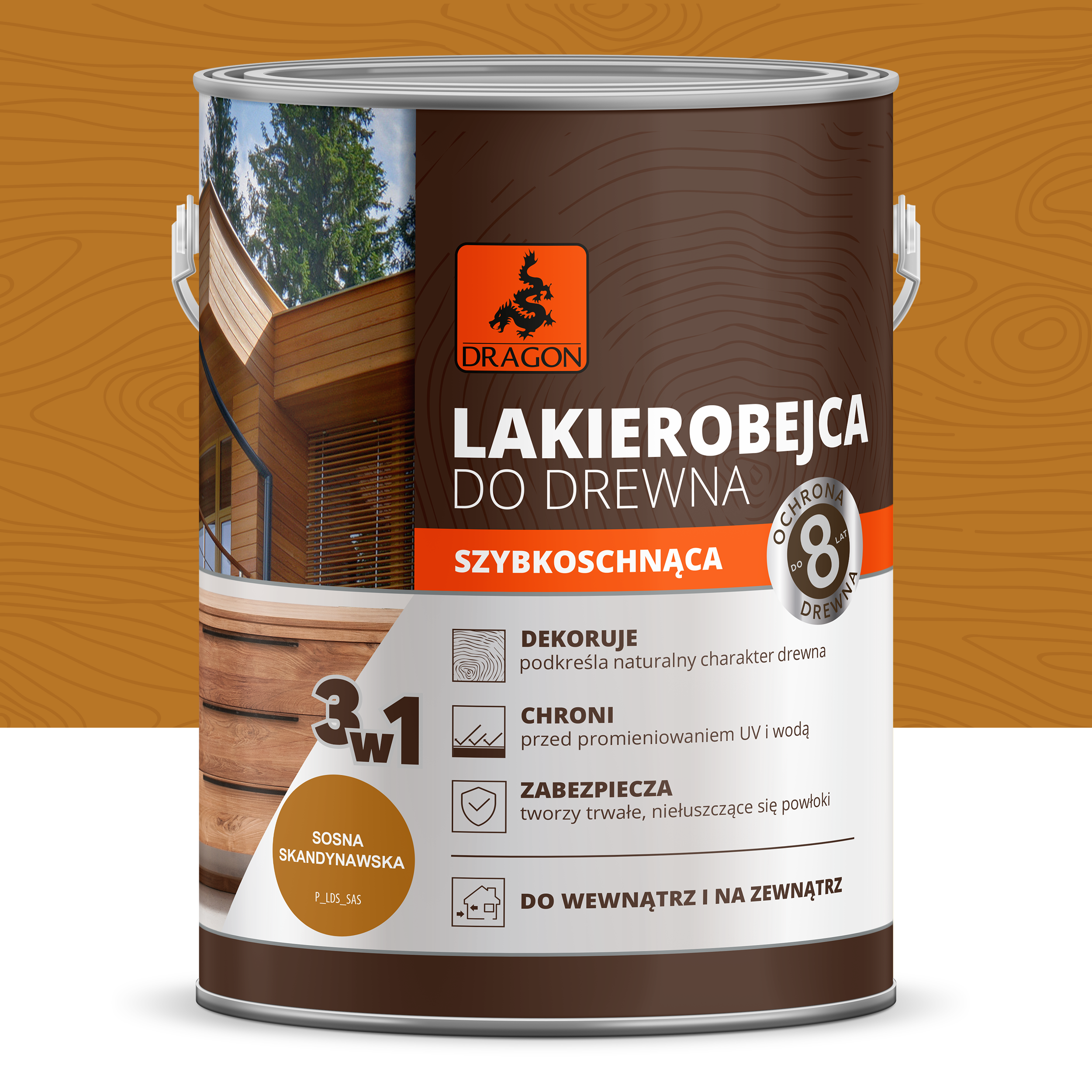 Lakierobejca Szybkoschnąca 2.5 l Sosna skandynawska Dragon