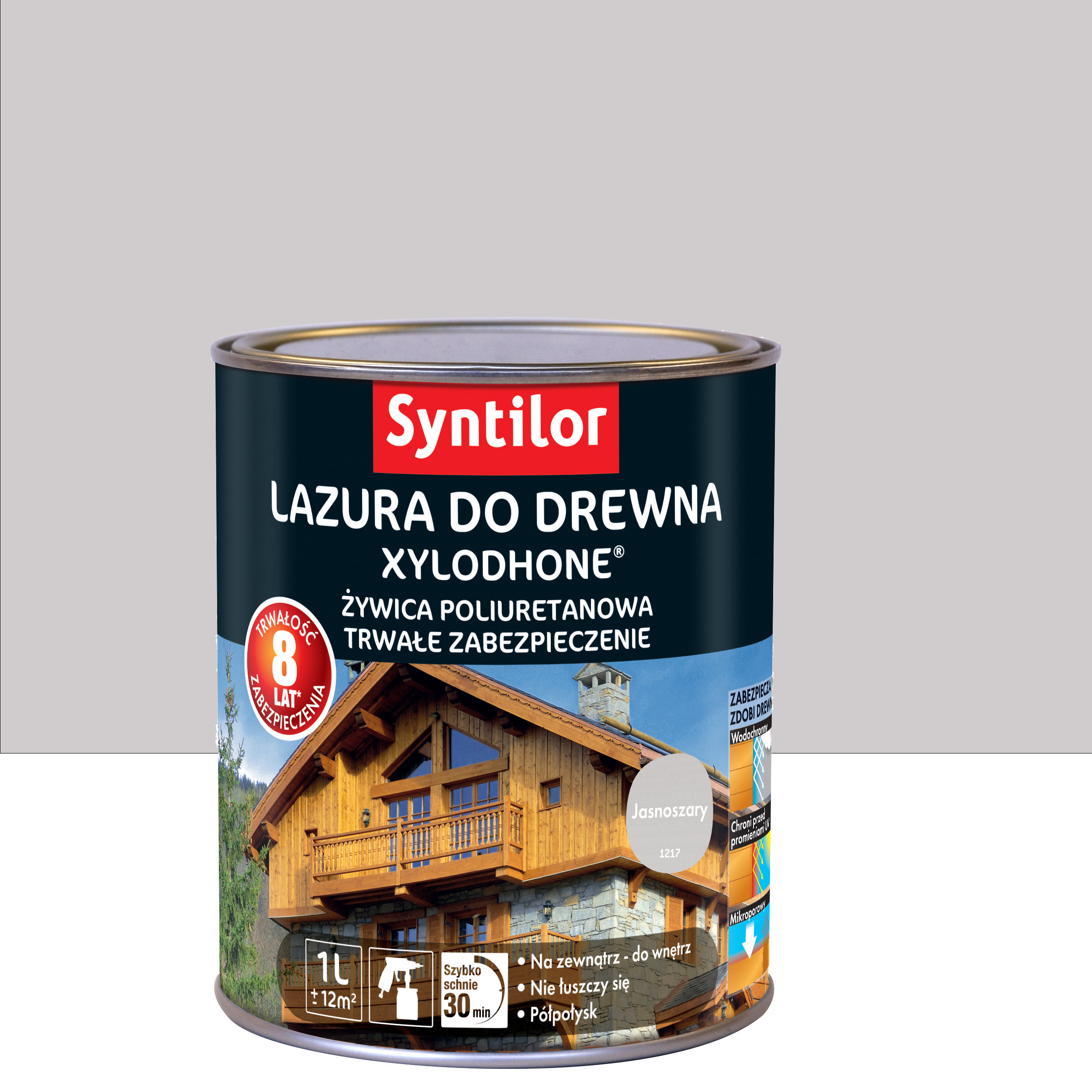 Lazura do drewna Xylodhone HP 1 l Jasnoszary Syntilor