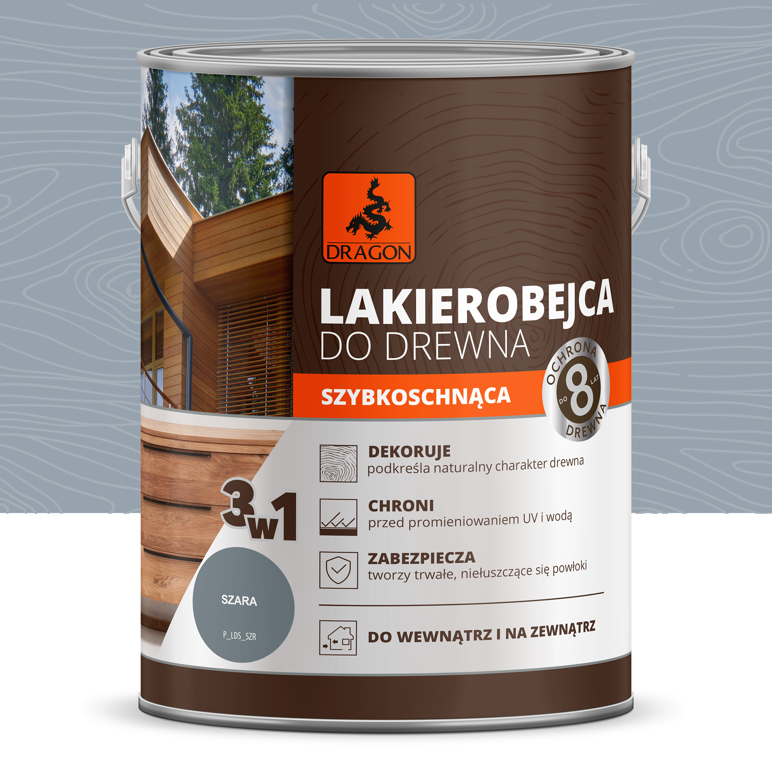 Lakierobejca Szybkoschnąca 0.2 l Szary Dragon