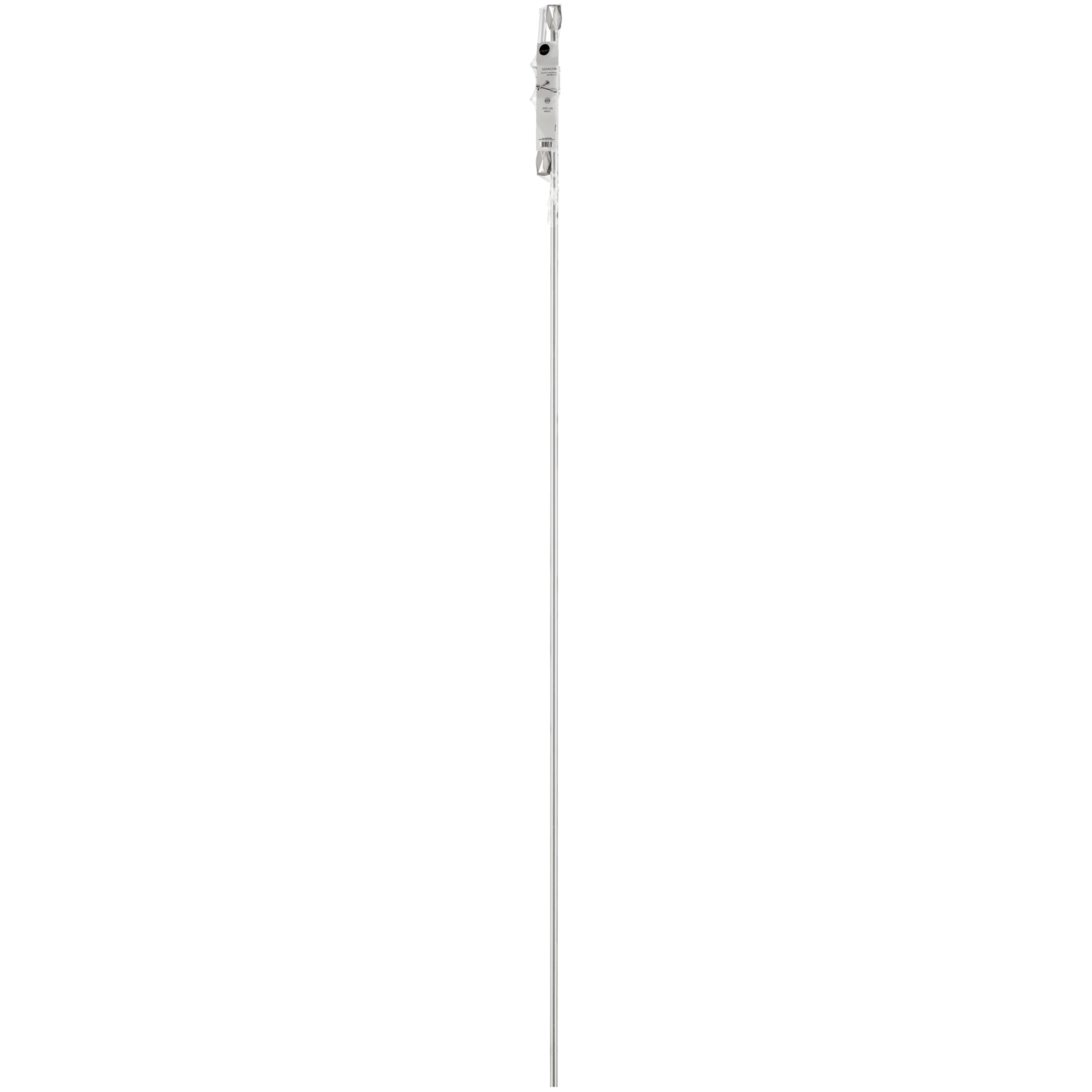 Karnisz Heksagon 300 cm pojedynczy chrom mat 19 mm Inspire - 3