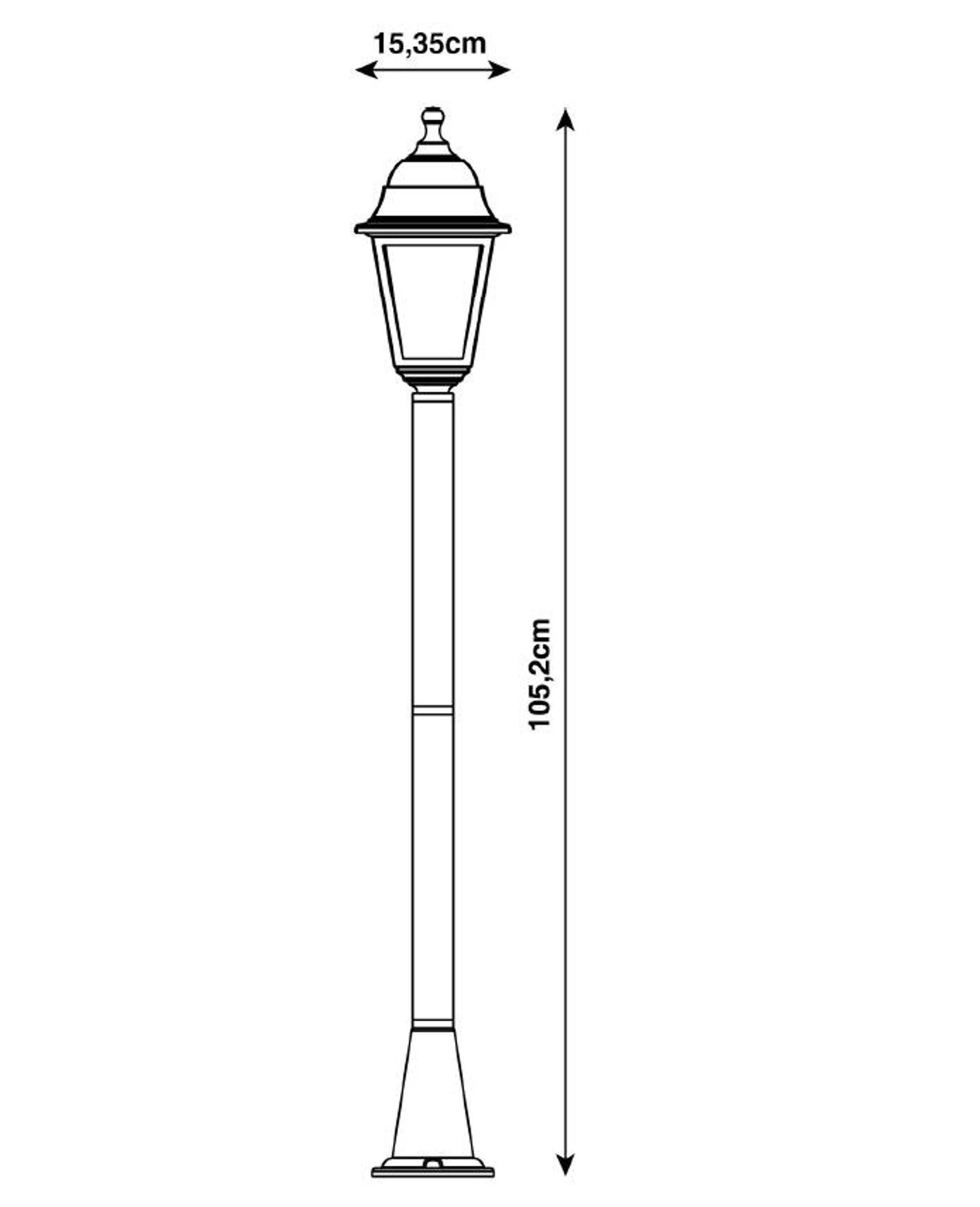 Lampa ogrodowa słupek Sima E27 105 cm czarna IP44 - 7