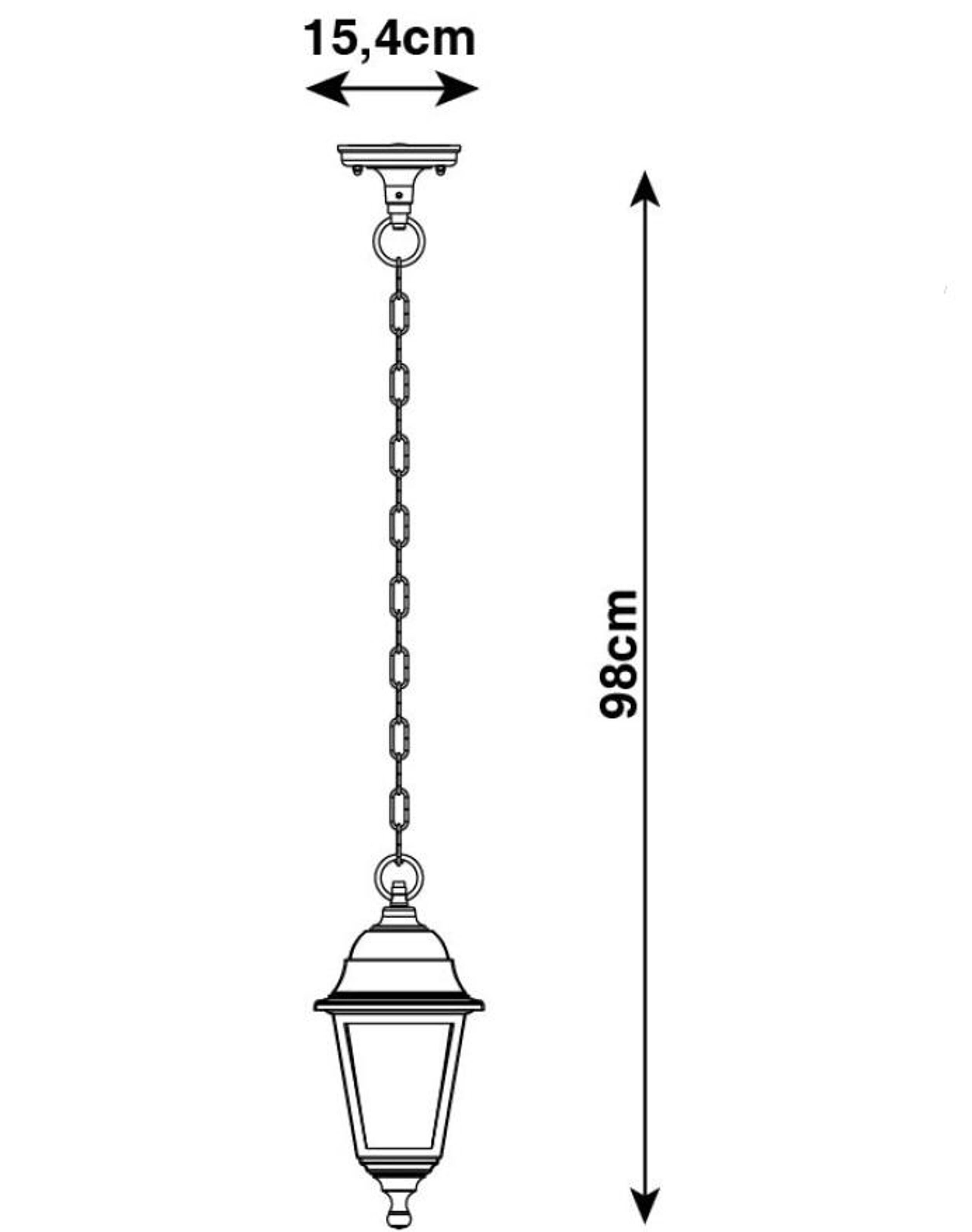 Lampa wisząca zewnętrzna Sima IP44 czarna E27 - 5