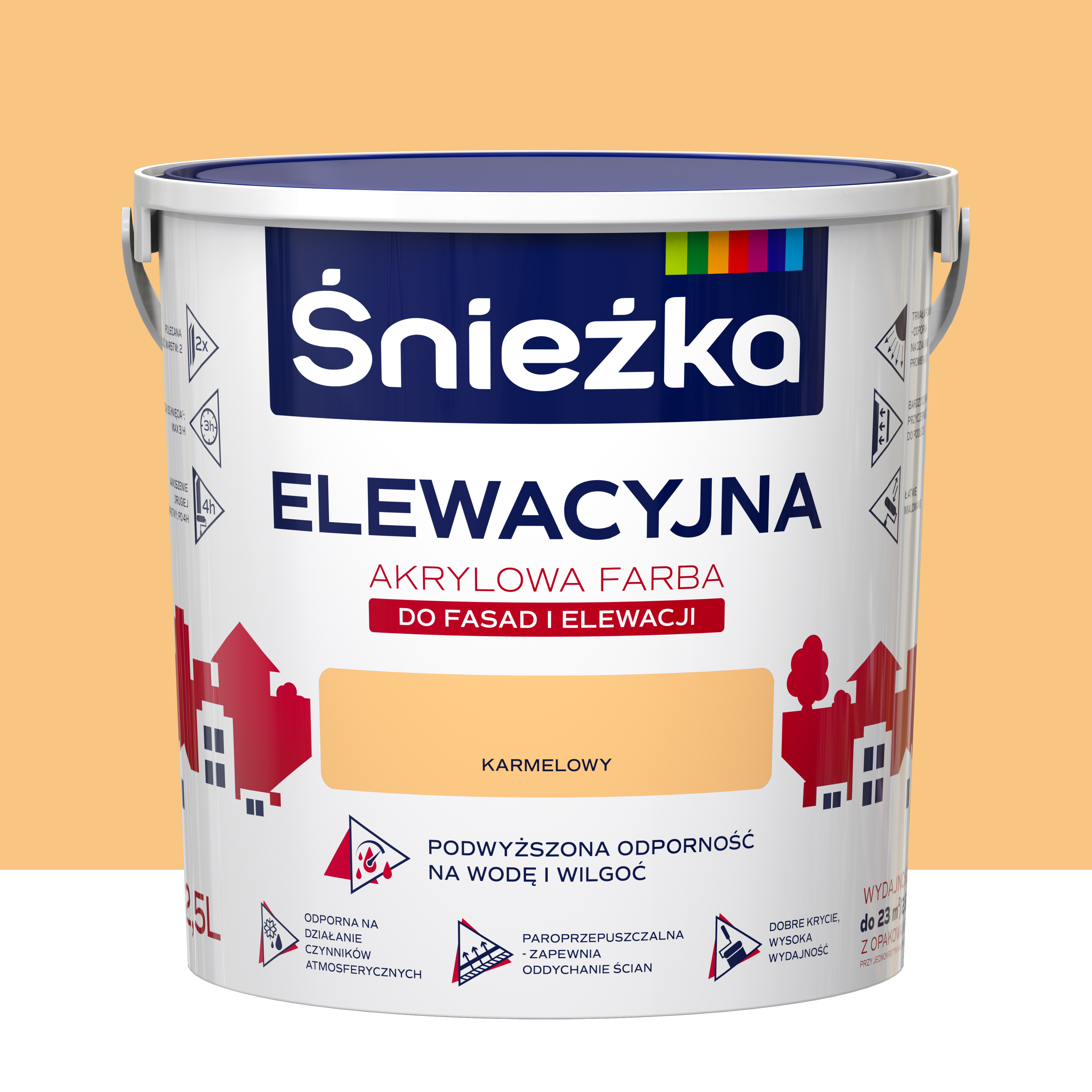 Farba elewacyjna akrylowa 2.5 l Karmelowy Śnieżka