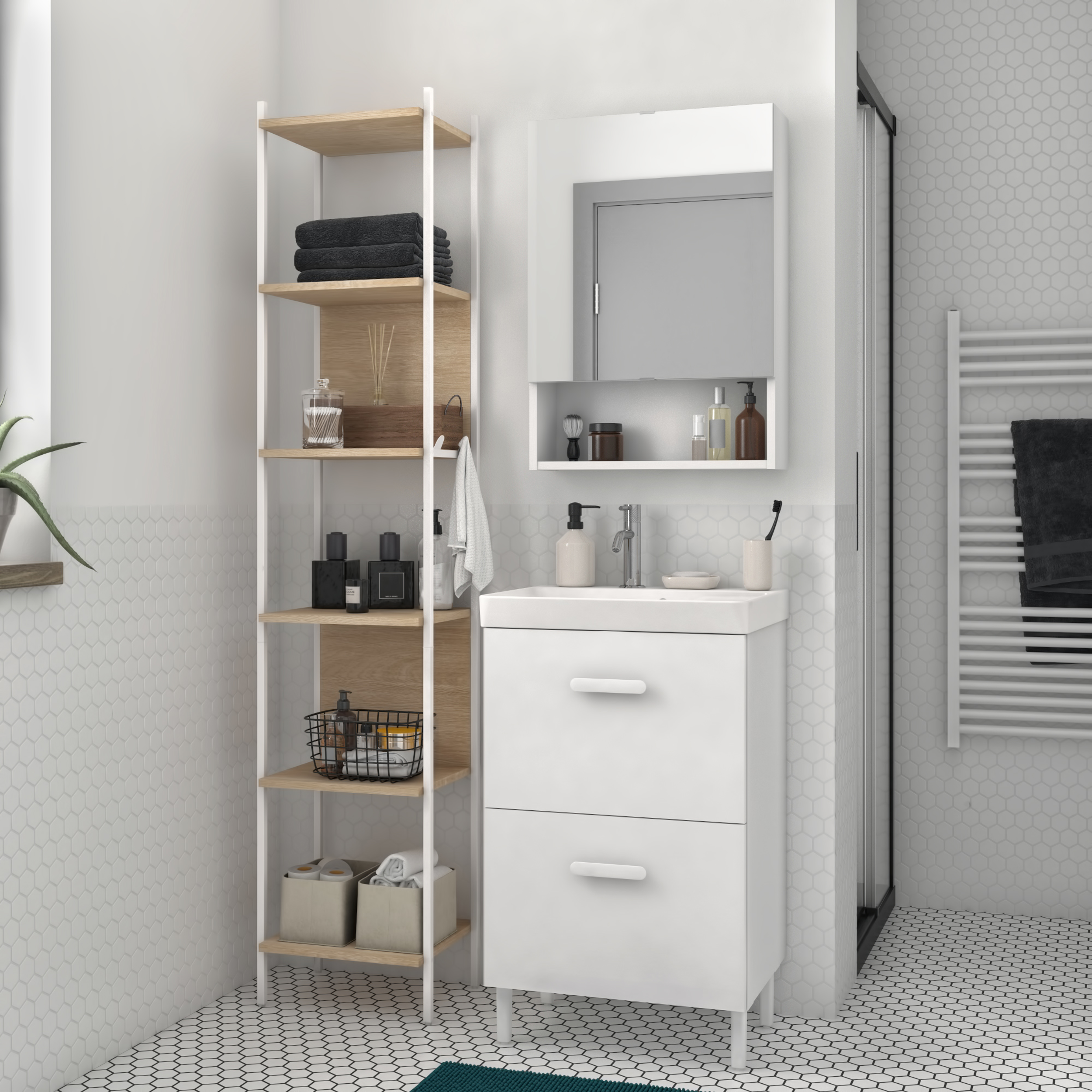 Szafka lustrzana bez oświetlenia Easy 50 x 70 Sensea - 8