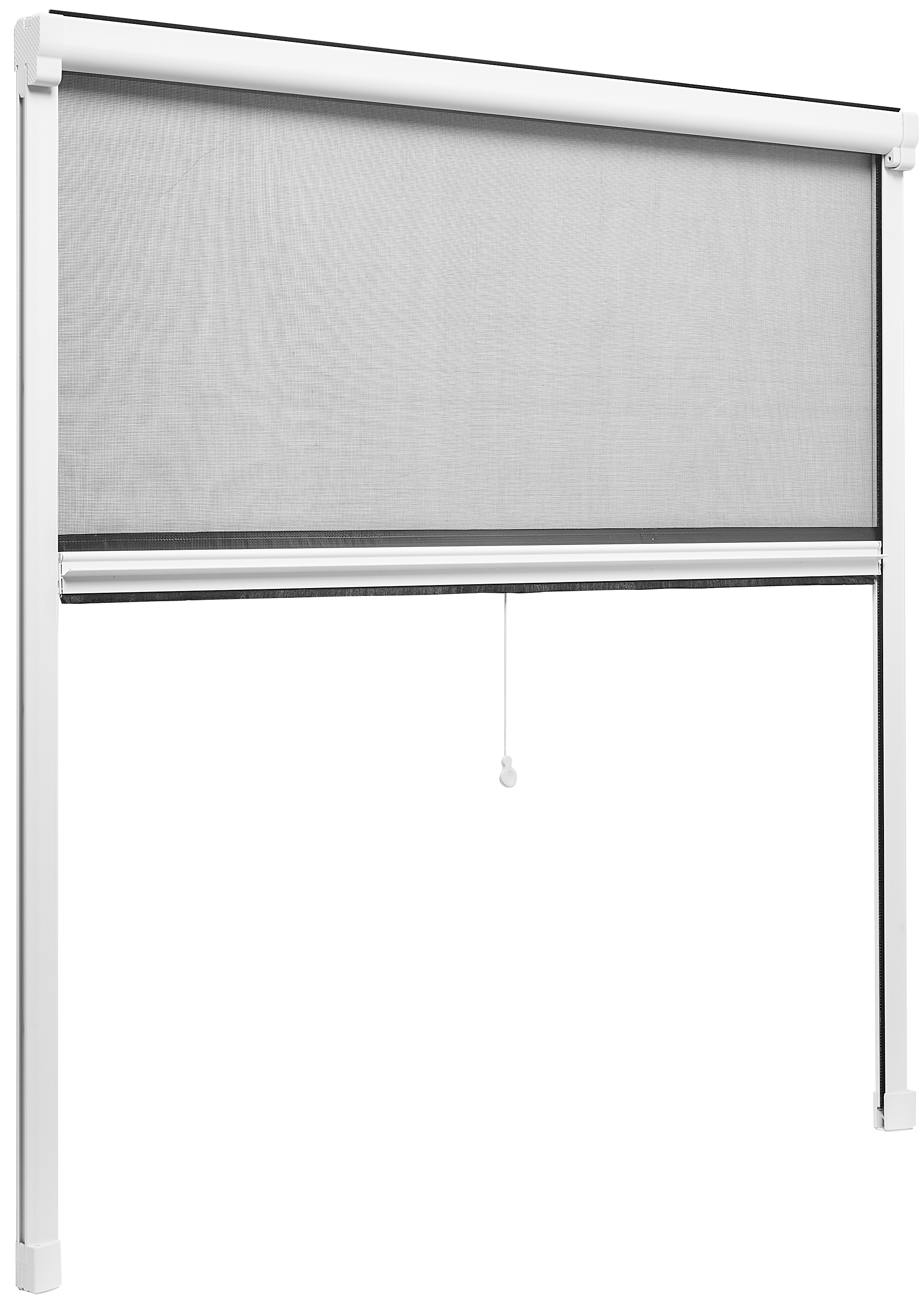 Moskitiera na okno 120x120 cm Biało/Czarna z możliwością przesuwania w pionie Isoxa - 5