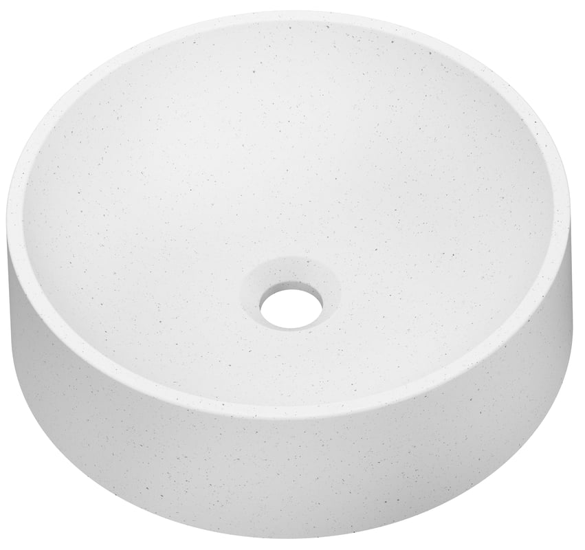 Umywalka konglomeratowa nablatowa Munst II White 40 x 40 Axis