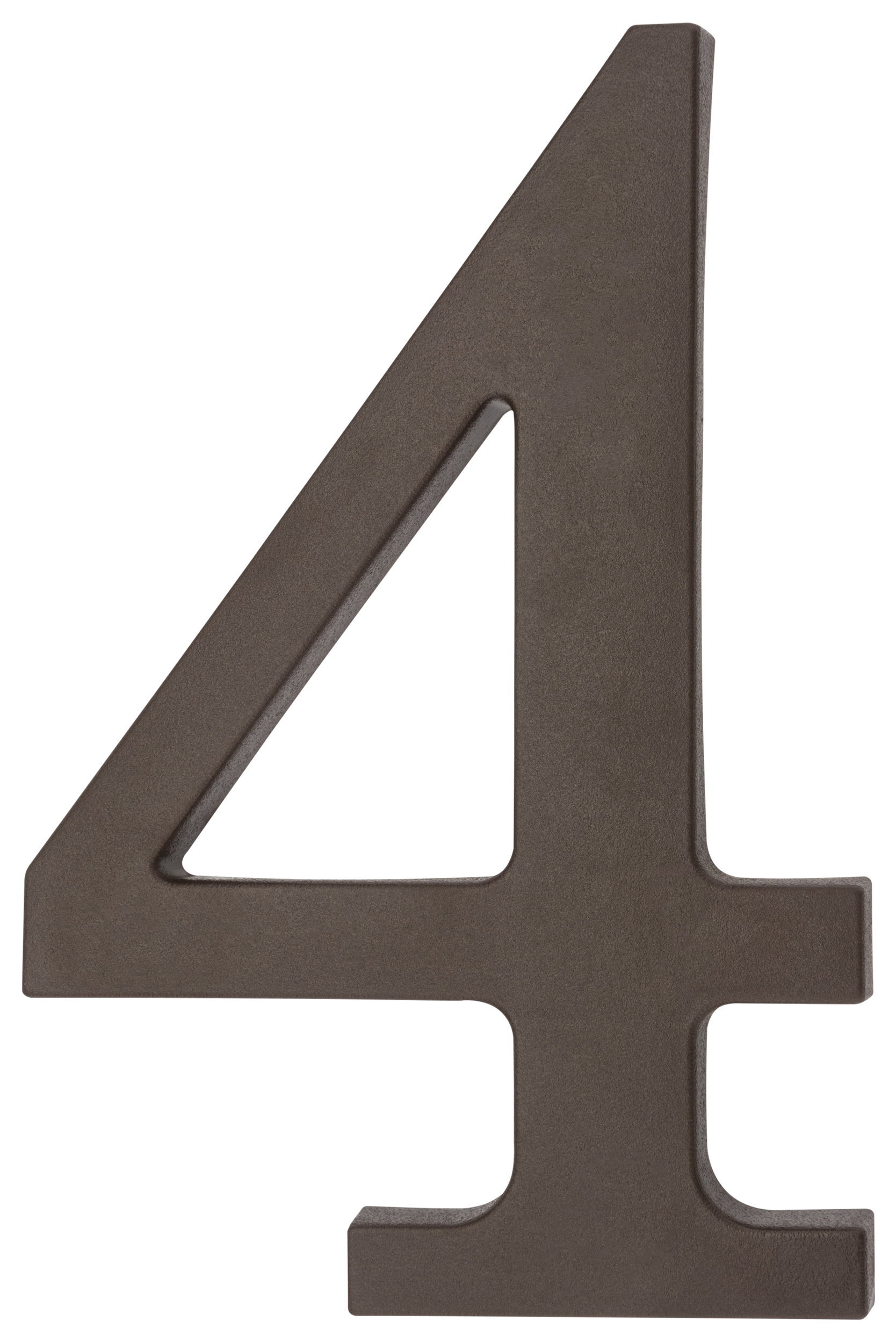 Cyfra 4 wys.18 cm plastikowa brązowa