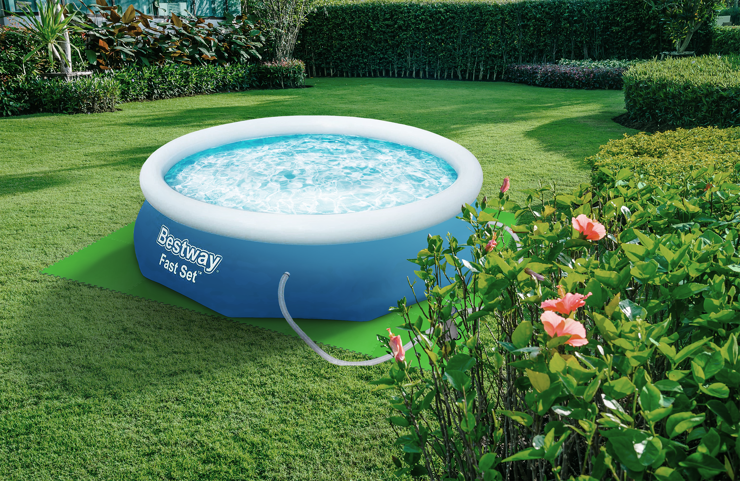 Piscina hinchable de PVC redonda de ø3,05x0.76 m con depuradora de cartucho BESTWAY - 5