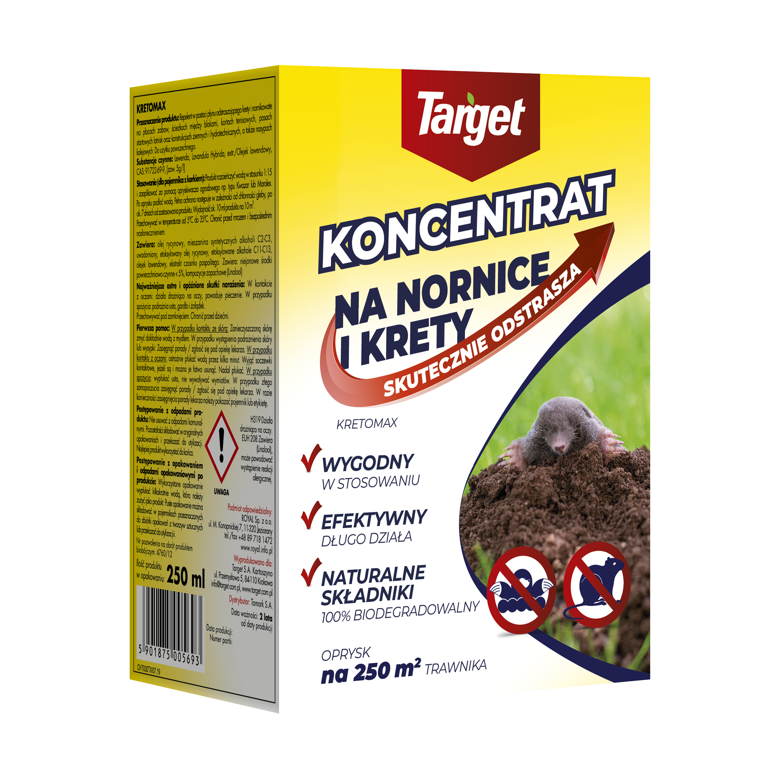 Środek na krety i nornice 250ml Kretomax Target