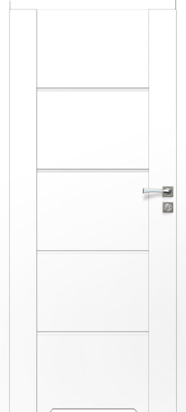 Drzwi wewnętrzne bezprzylgowe łazienkowe z podcięciem wentylacyjnym Malibu White 80 Lewe Artens