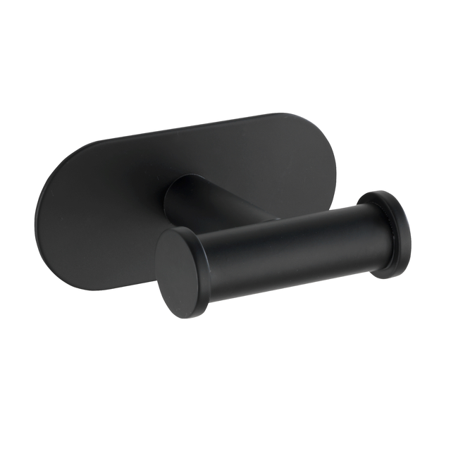 Percha de baño Orea negro mate 10 x 4,5 x 6,5 cm