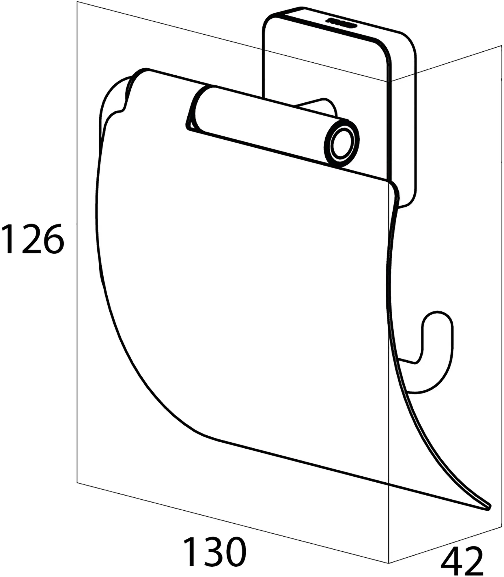 Uchwyt ścienny na papier toaletowy Onu Tiger - 3
