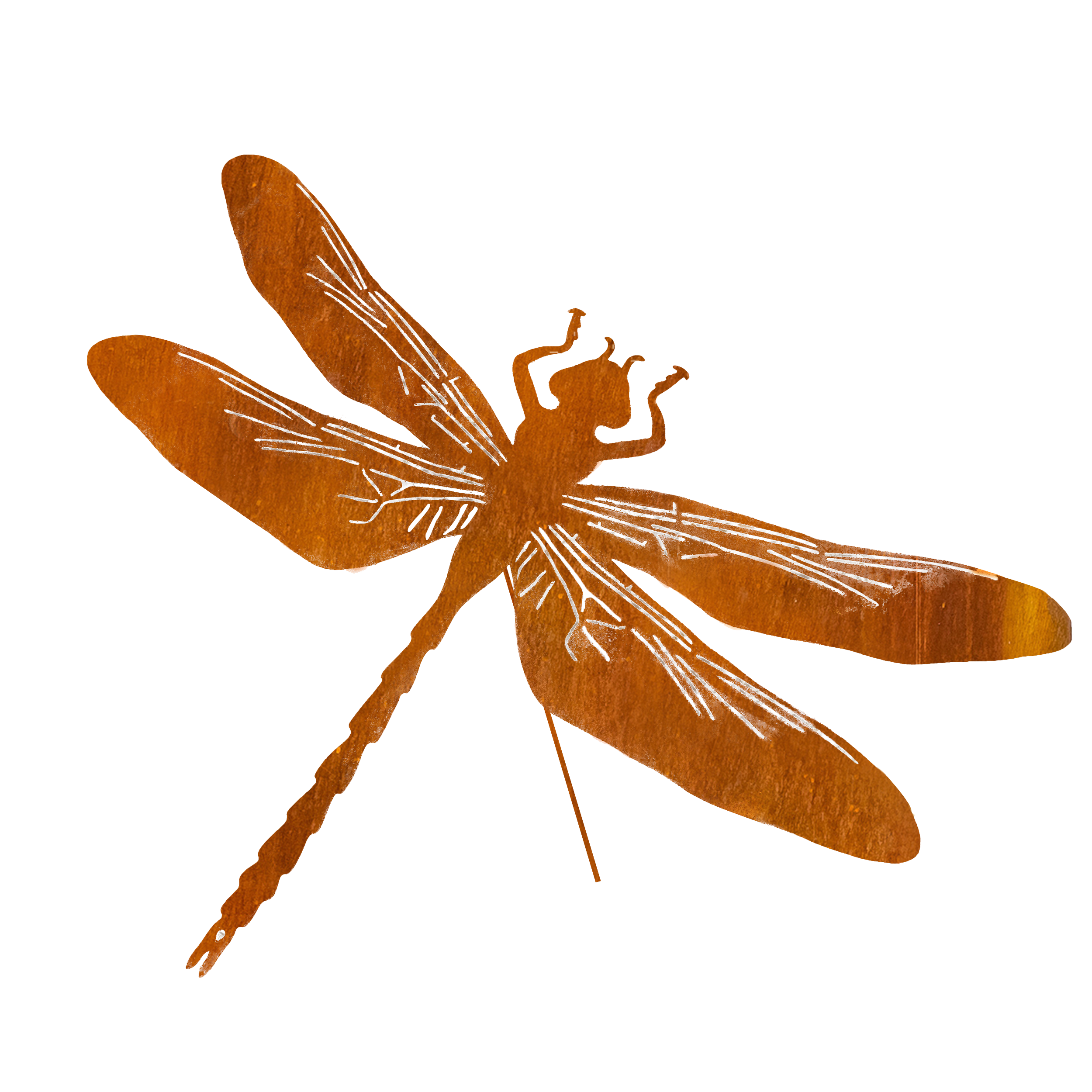 Dekoracja ogrodowa Corten ważka 68x50x60 cm stalowa Forest Style