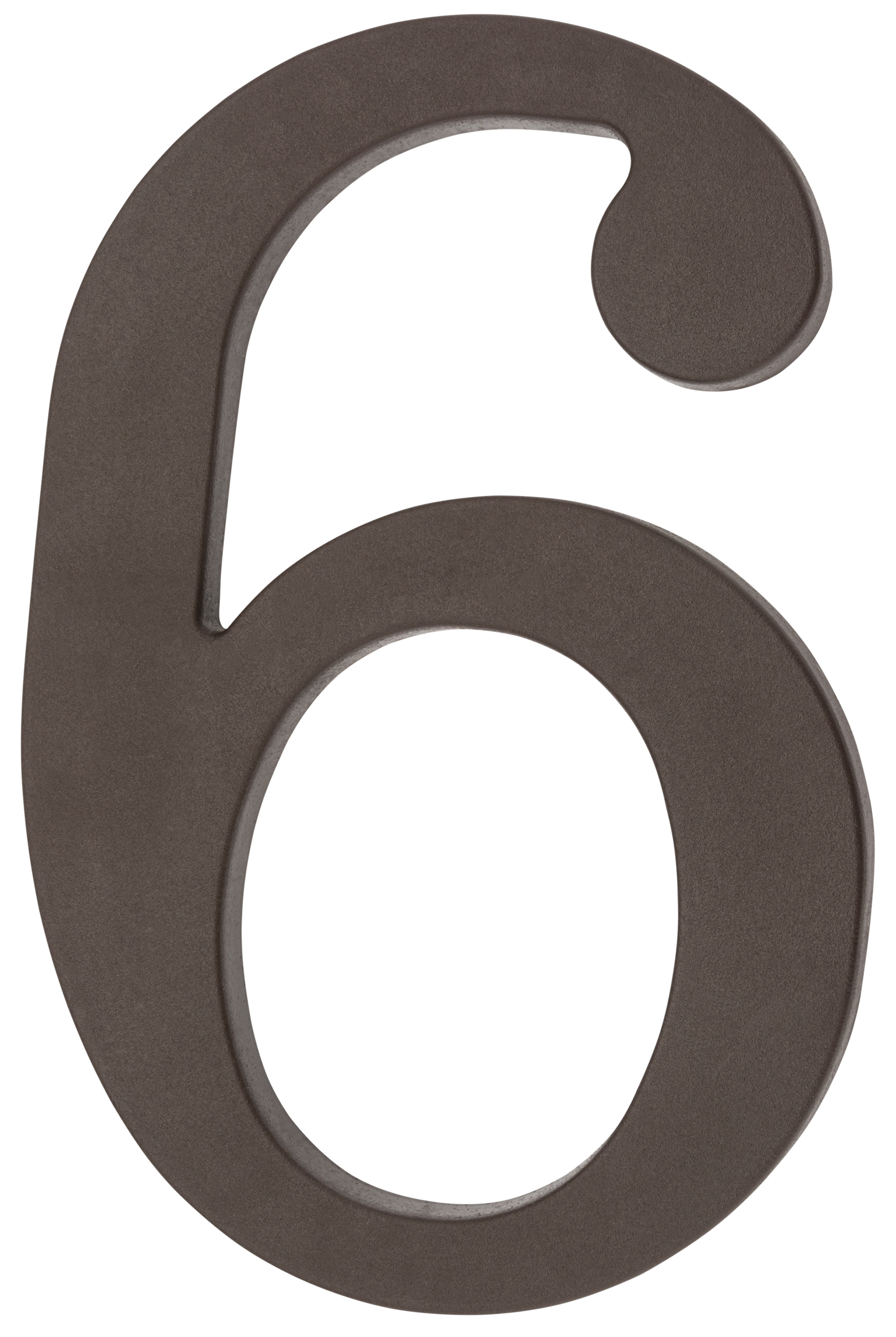 Cyfra 6/9 wys.18 cm plastikowa brązowa