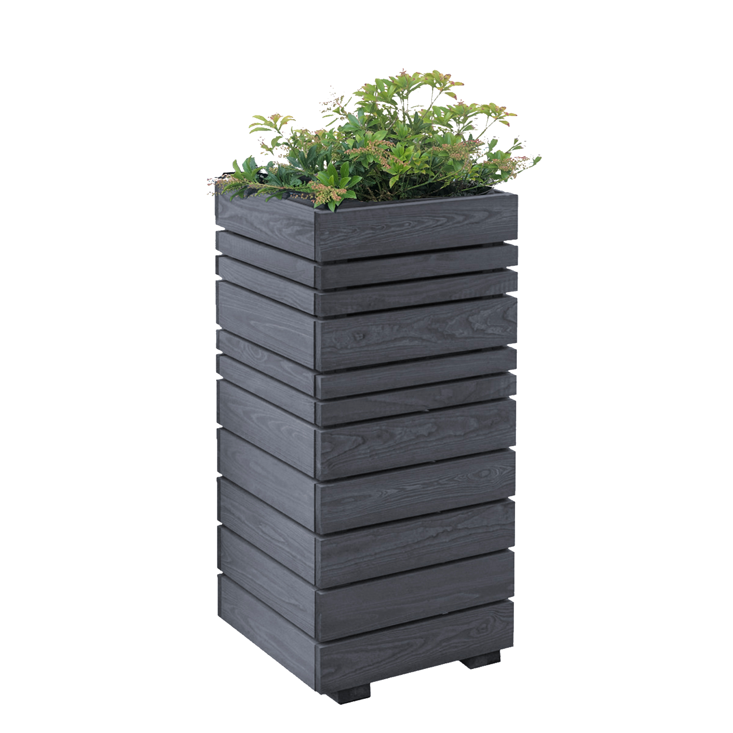 Donica drewniana Geteborg 32x39x90 cm szara Forest Style