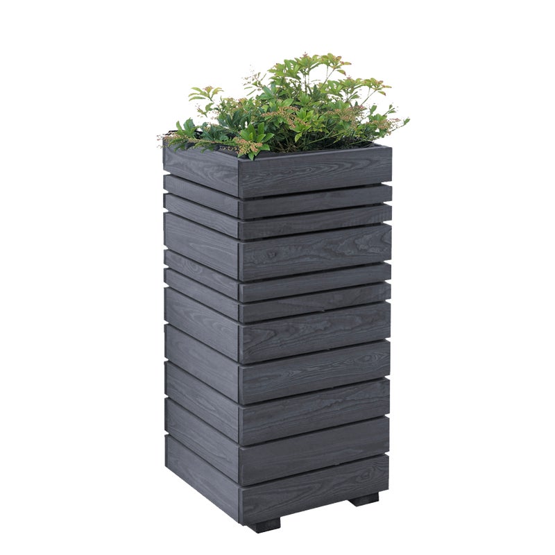 Donica drewniana Geteborg 32x39x90 cm szara Forest Style
