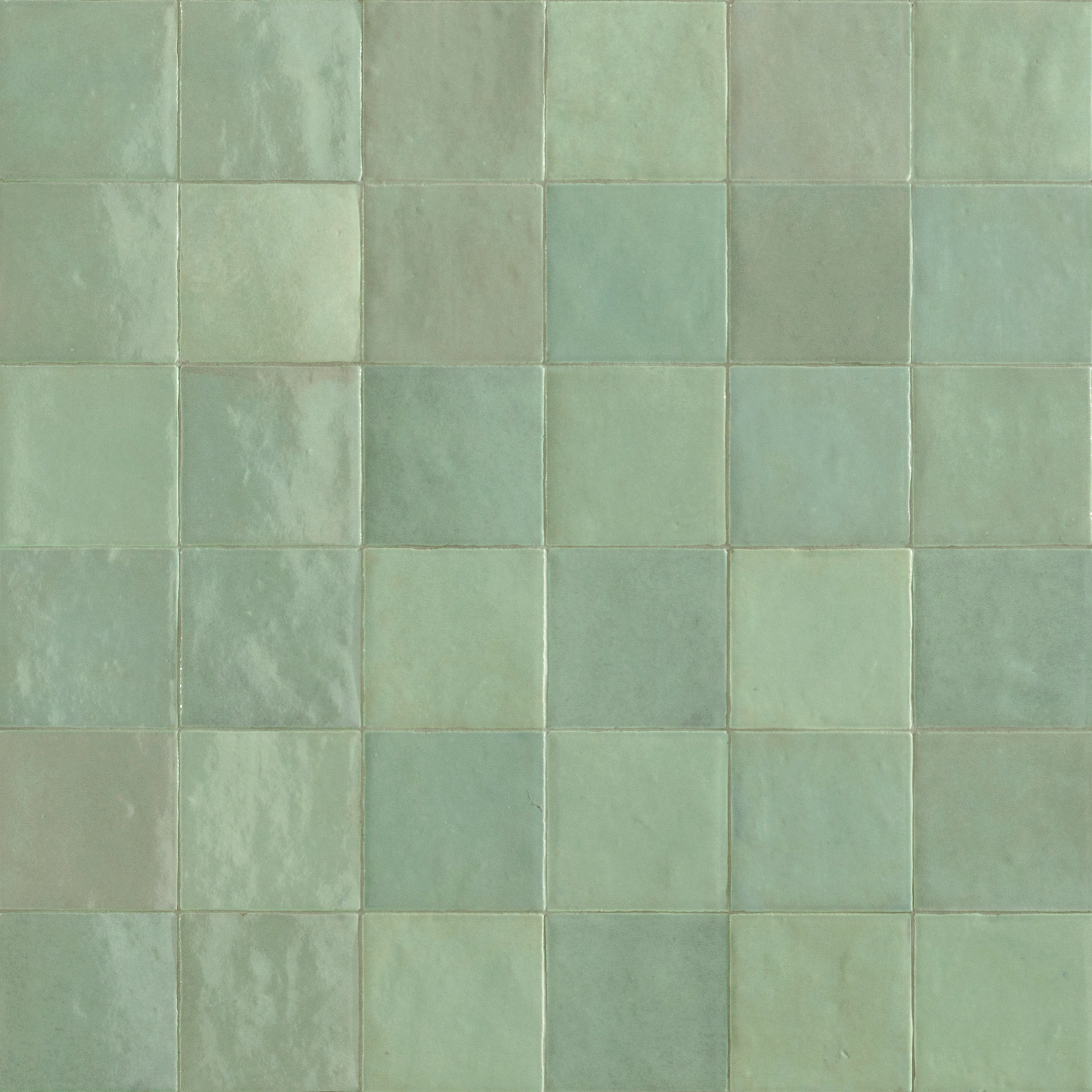 Piastrella da rivestimento interno in gres naturale 10 x 10 cm smaltato verde chiaro lucido Zelli Vert d'eau Sp. 10 mm 0.54 mq - 28