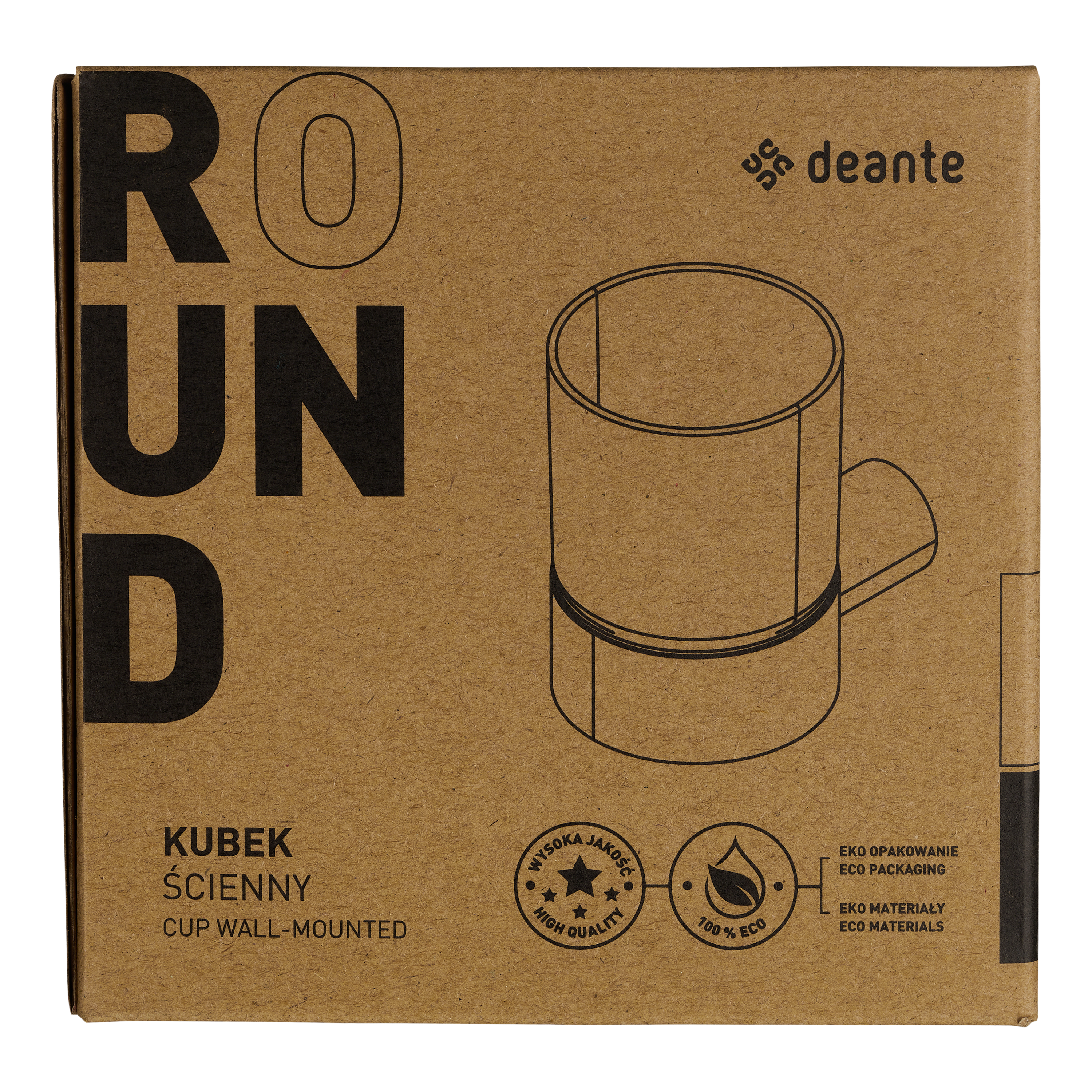 Kubek na szczoteczki do zębów chrom z uchwytem Round Deante - 5