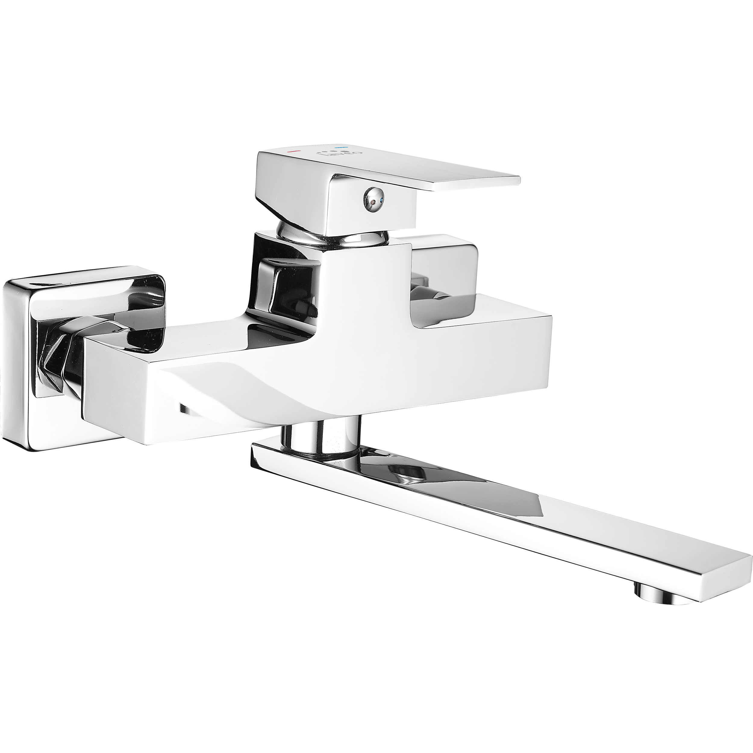Bateria umywalkowa chrom ścienna Kvadrato Laveo