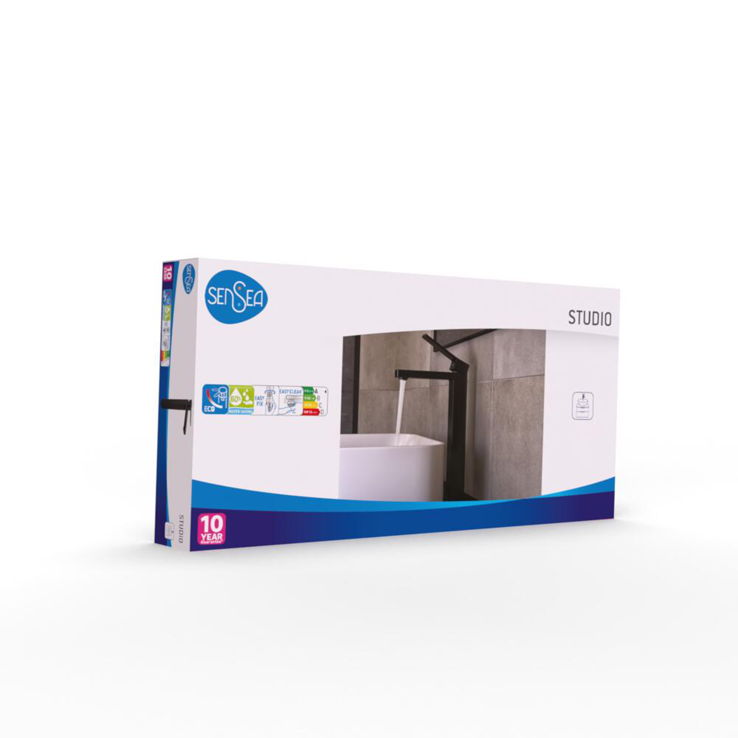 Bateria umywalkowa czarna 35 cm Studio Sensea - 9