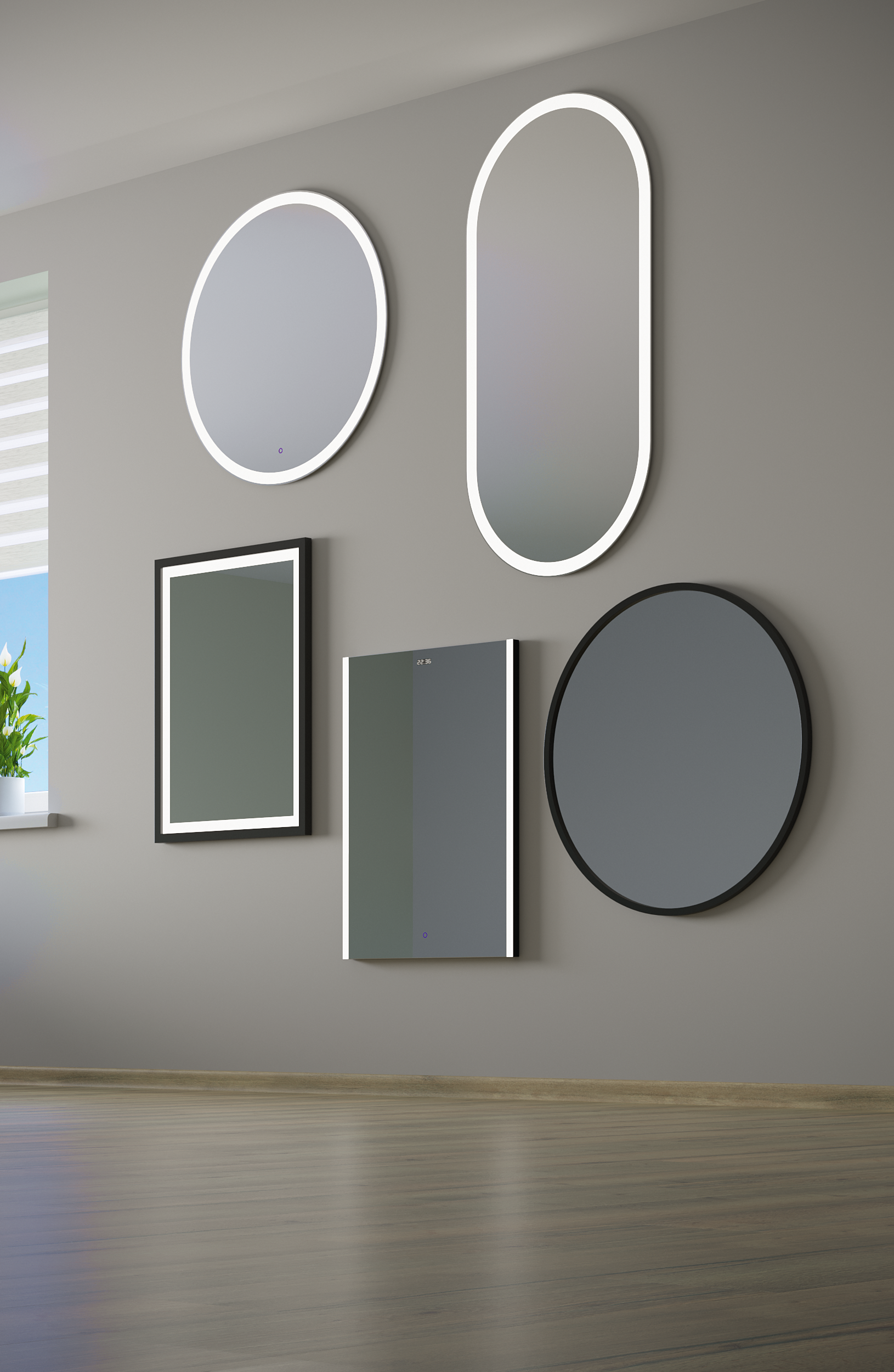 Lustro z wbudowanym oświetleniem RING LED 80 x 80 VENTI - 7