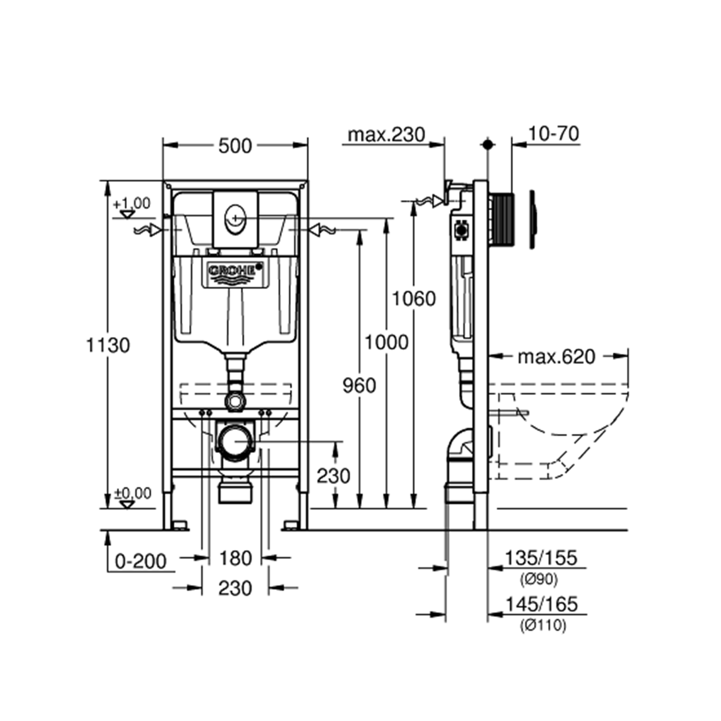 Stelaż podtynkowy do WC SOLIDO P START GROHE - 4