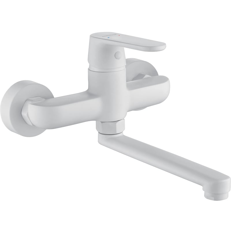 Bateria umywalkowa biała ścienna Dima Kuchinox